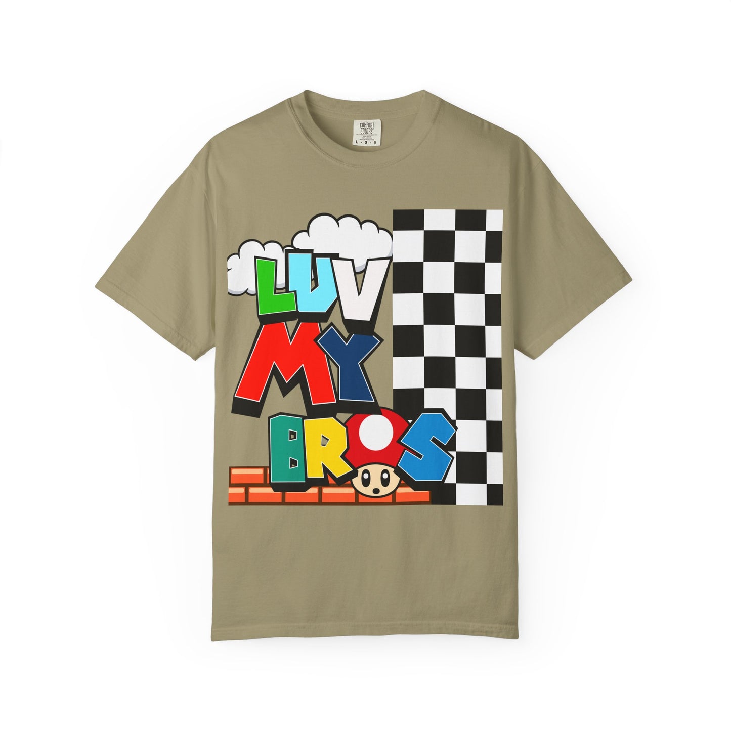 Colorful Retro Gaming T-Shirt, Luv My Bros Shirt, Unisex Tee, Gamer Gift,