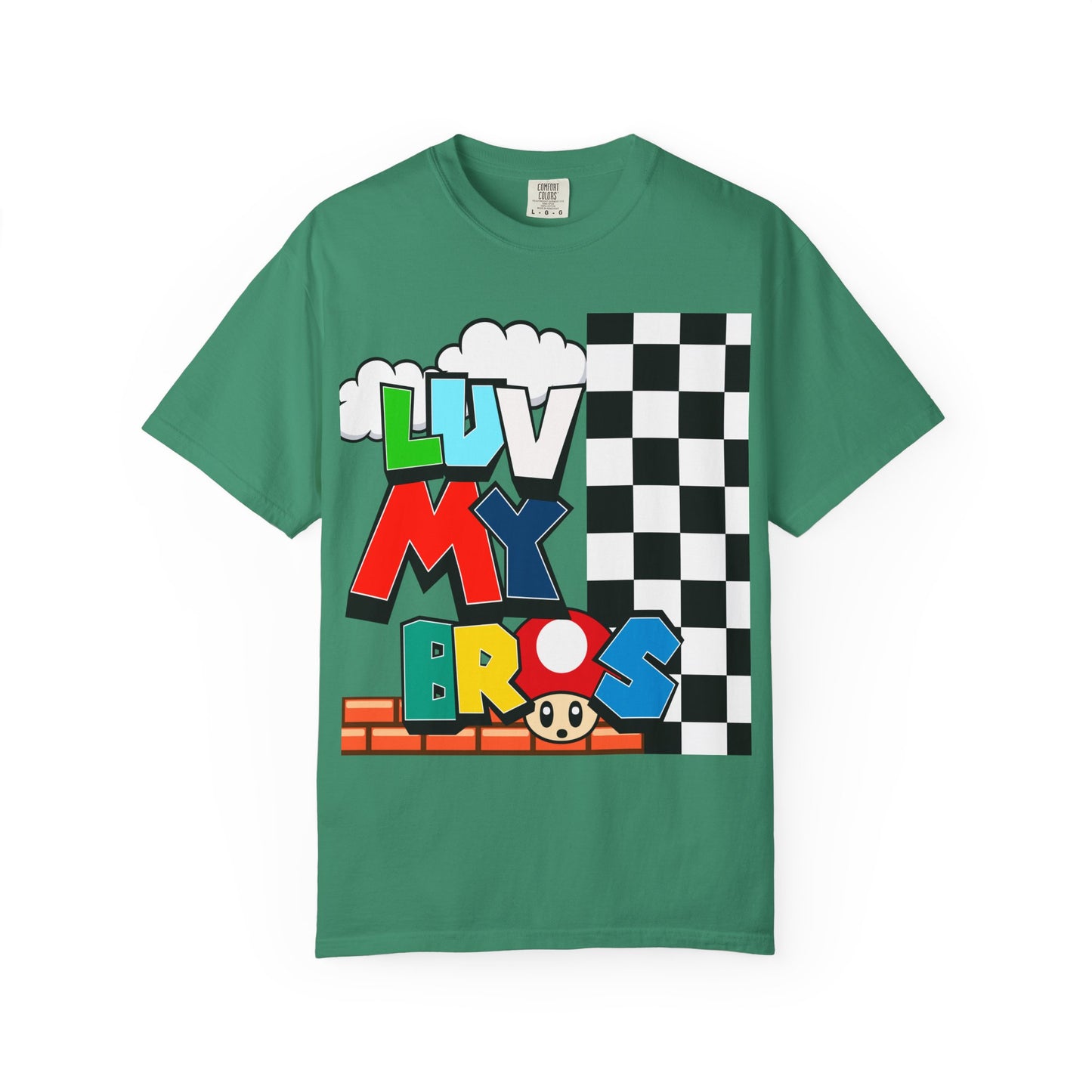 Colorful Retro Gaming T-Shirt, Luv My Bros Shirt, Unisex Tee, Gamer Gift,