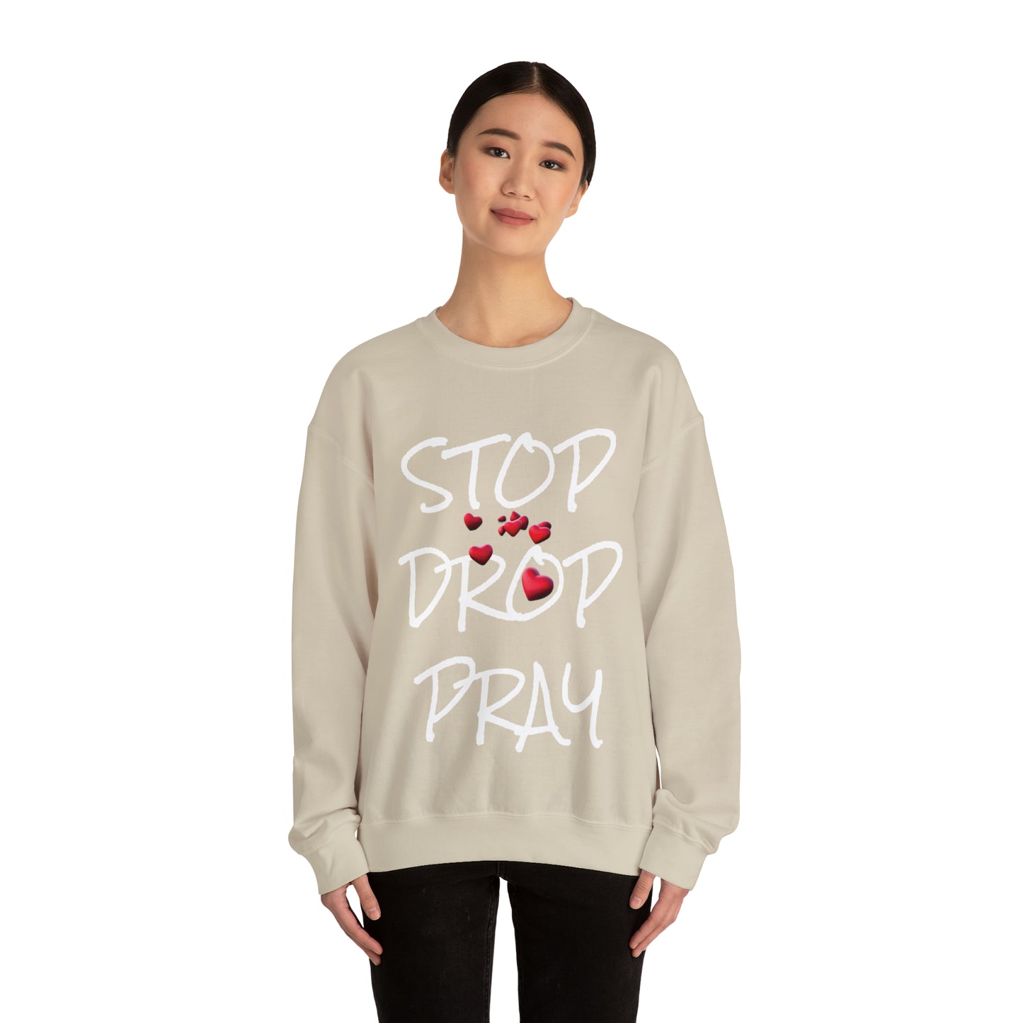 Stop Drop Pray Unisex Heavy Blend™ Crewneck Sweatshirt