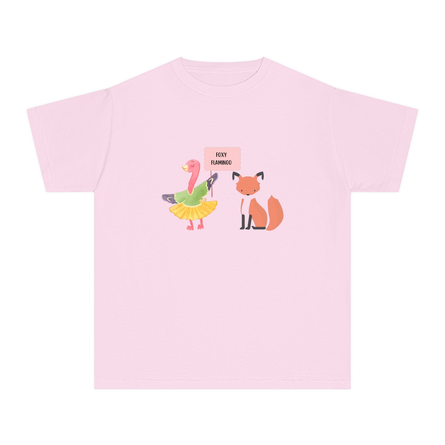 Youth Midweight Tee Foxy Flamingo