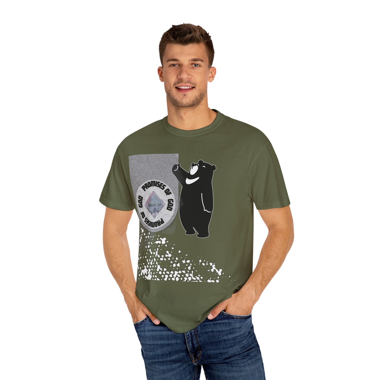 Seal of Promises of God Bear T-Shirt | Comfort Colors 1717 - Christian Graphic Tee