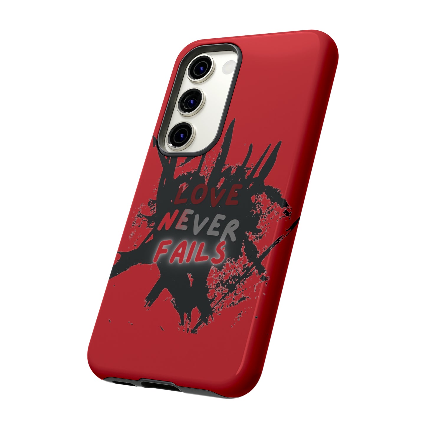 Love Never Fails Red Tough Cases