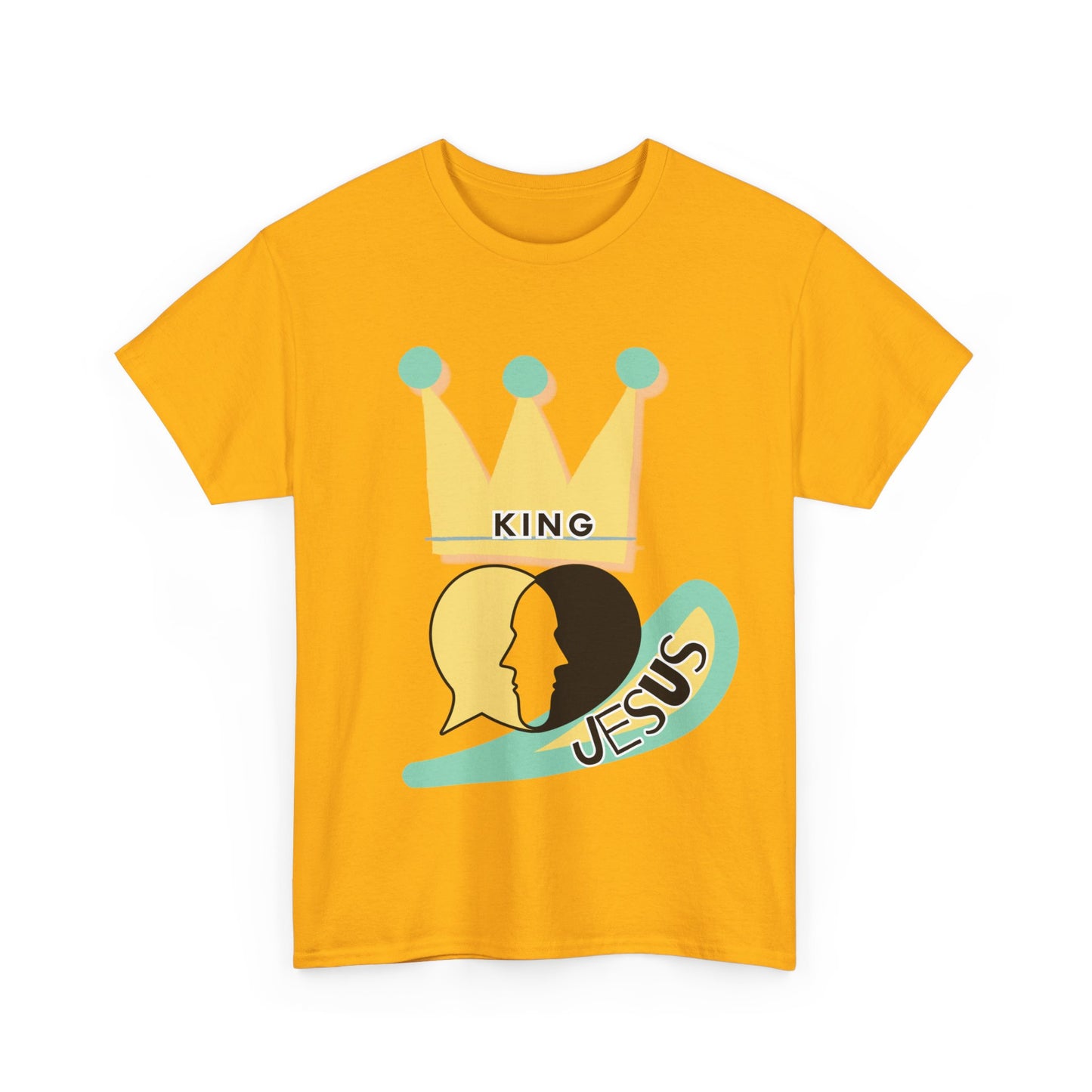 King Jesus Heart Face Unisex Heavy Cotton Tee