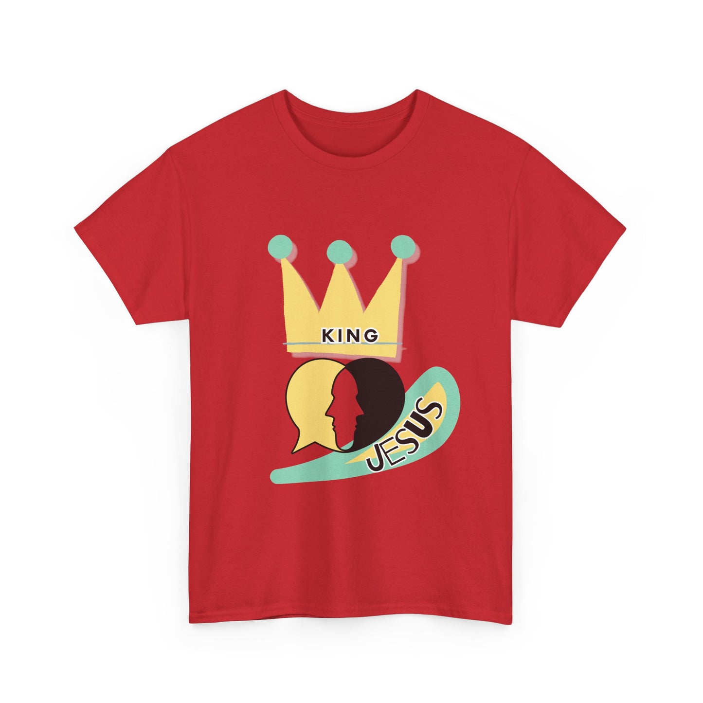 King Jesus Heart Face Unisex Heavy Cotton Tee