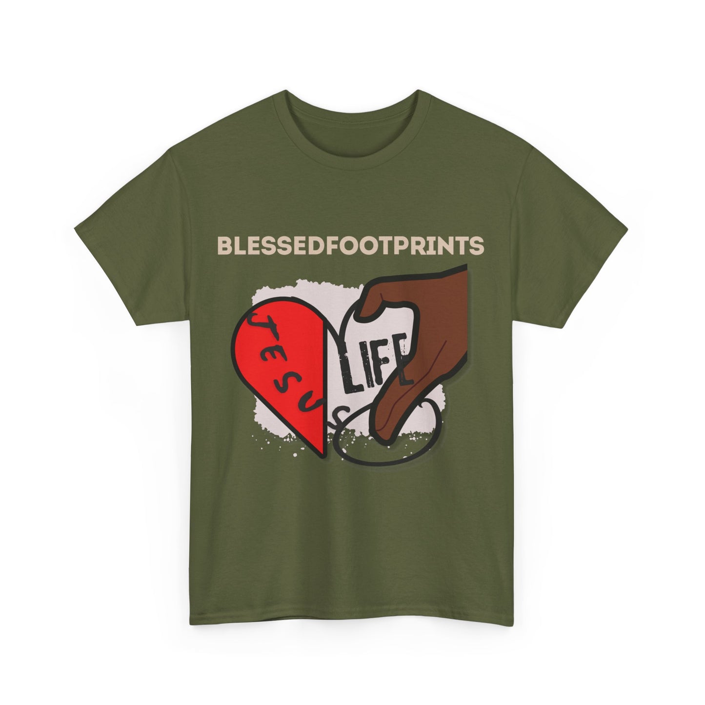 Jesus Life Unisex Christian Tee - Heart and Hand Design