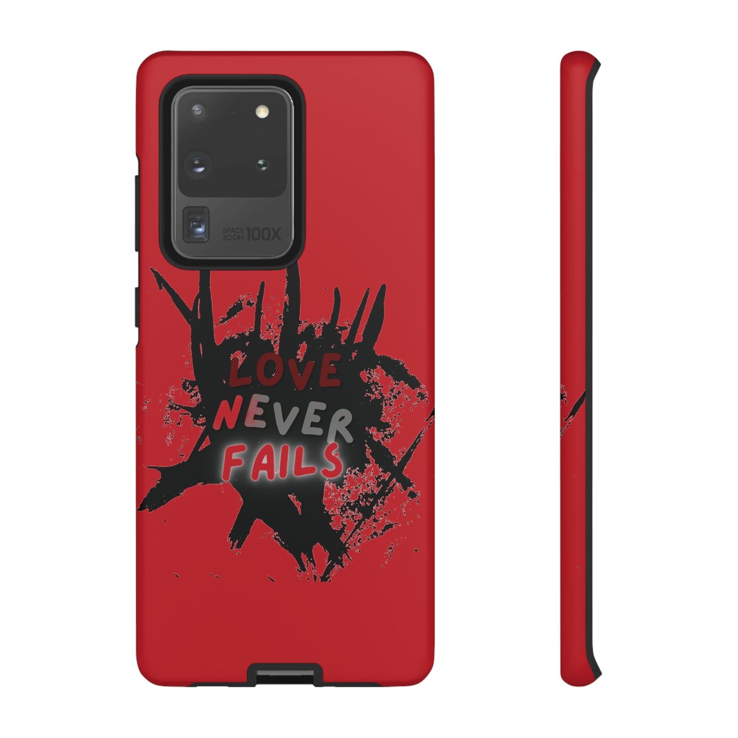 Love Never Fails Red Tough Cases