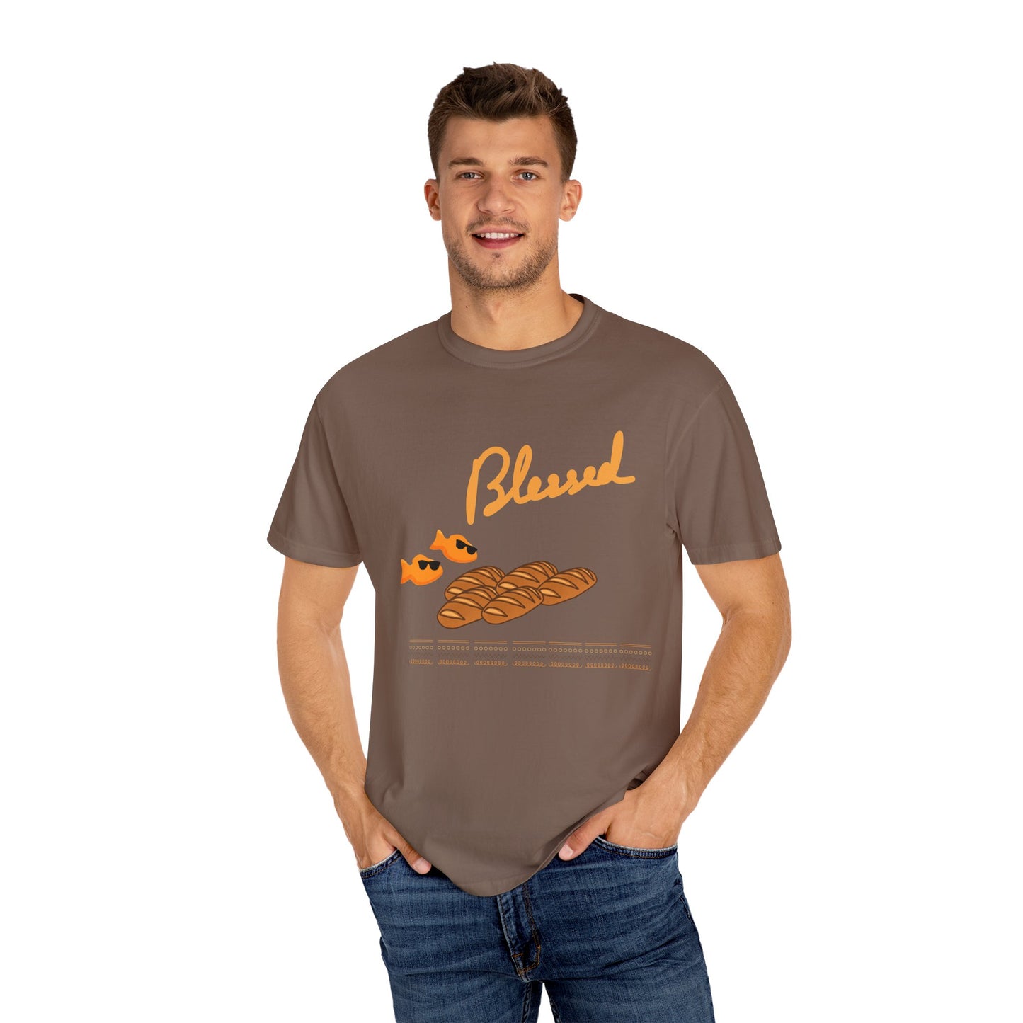 Blessed 2 fish & 5 Loaves T-Shirt – Christian Design | Comfort Colors 1717