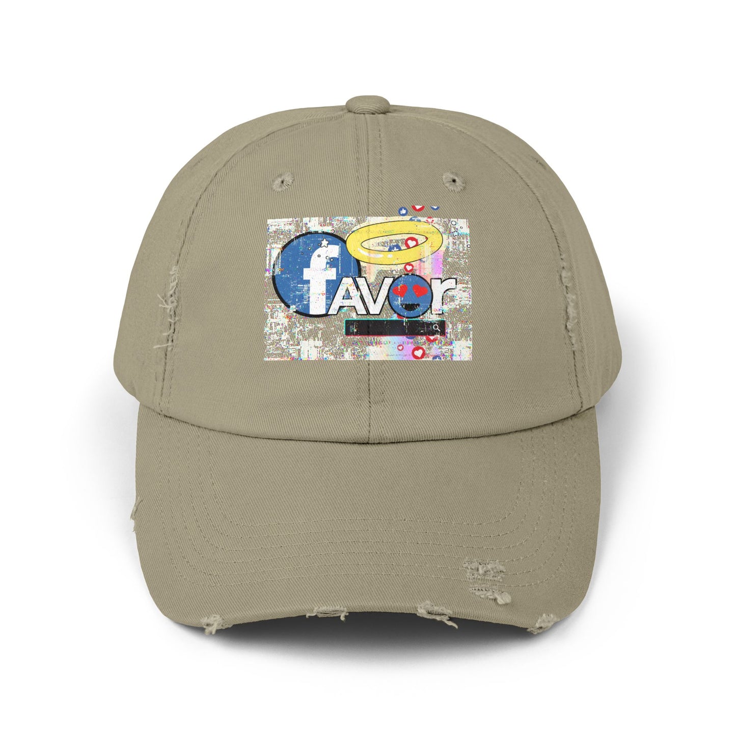 Trendy Favor Distressed Cap with Fun Graphic, Casual Fashion Accessory, Gift for Friends, Summer Vibe, Streetwear Hat, Unisex Style