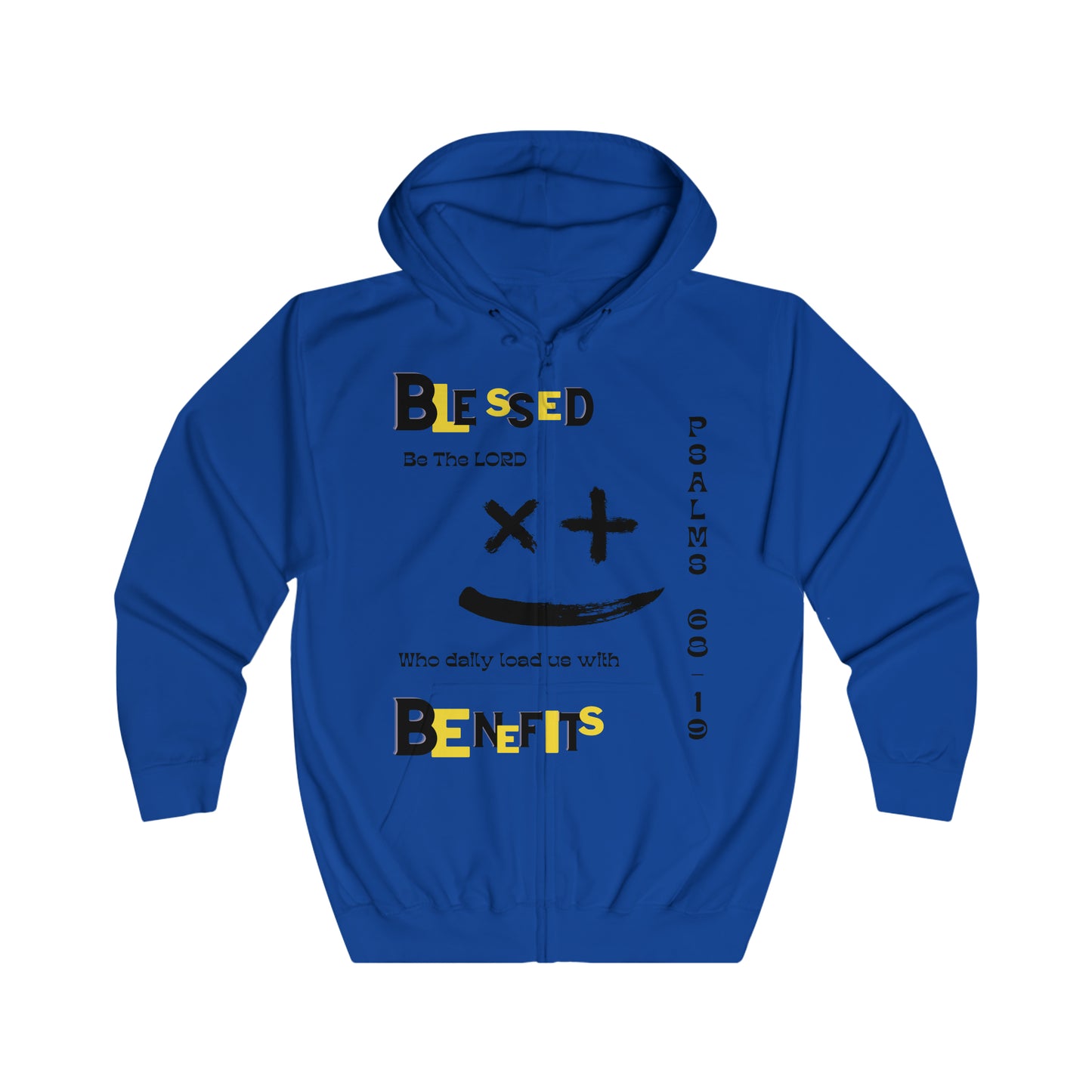 Psalms 68:19 Unisex Full Zip Hoodie