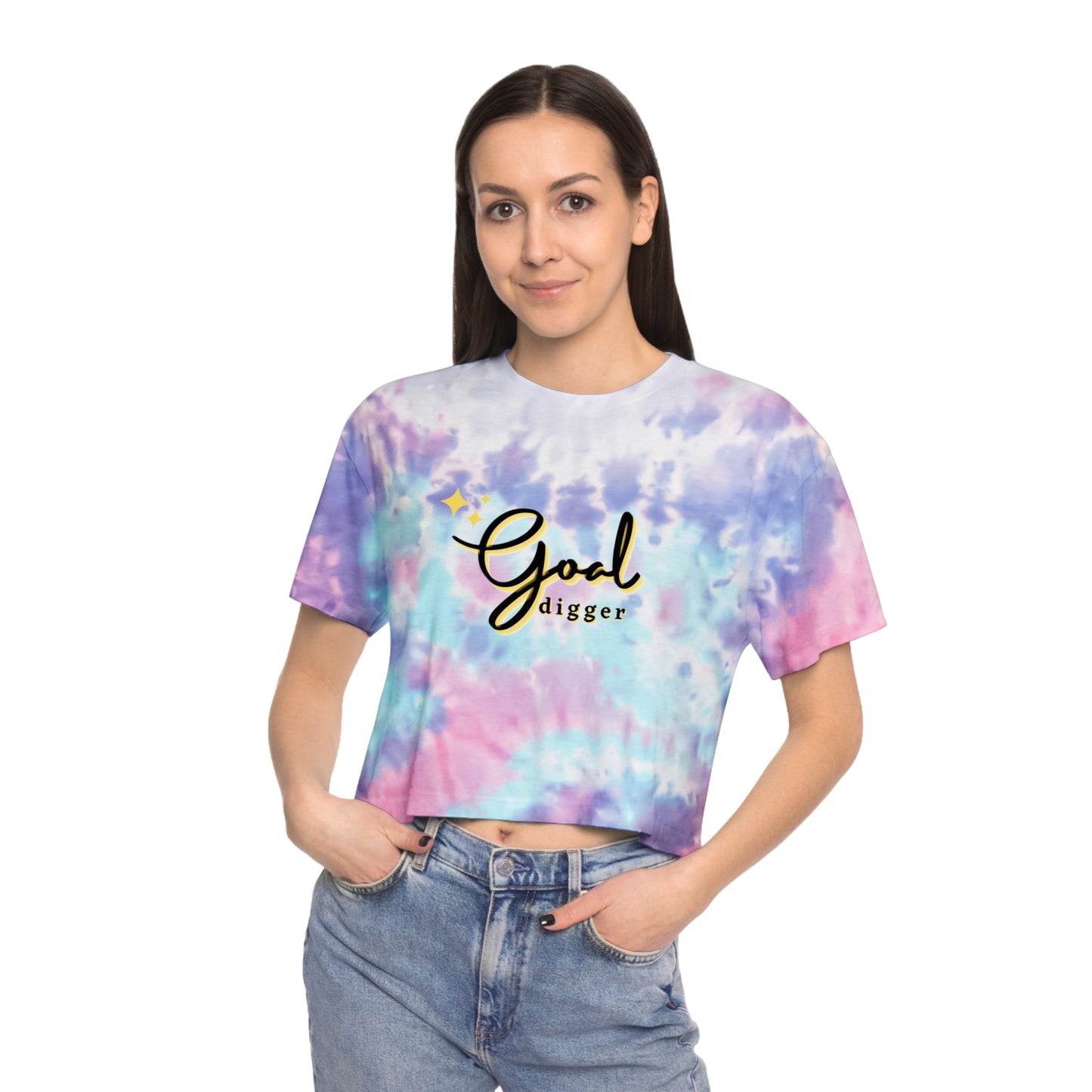 Goal Digger Women's Tie-Dye Crop Tee