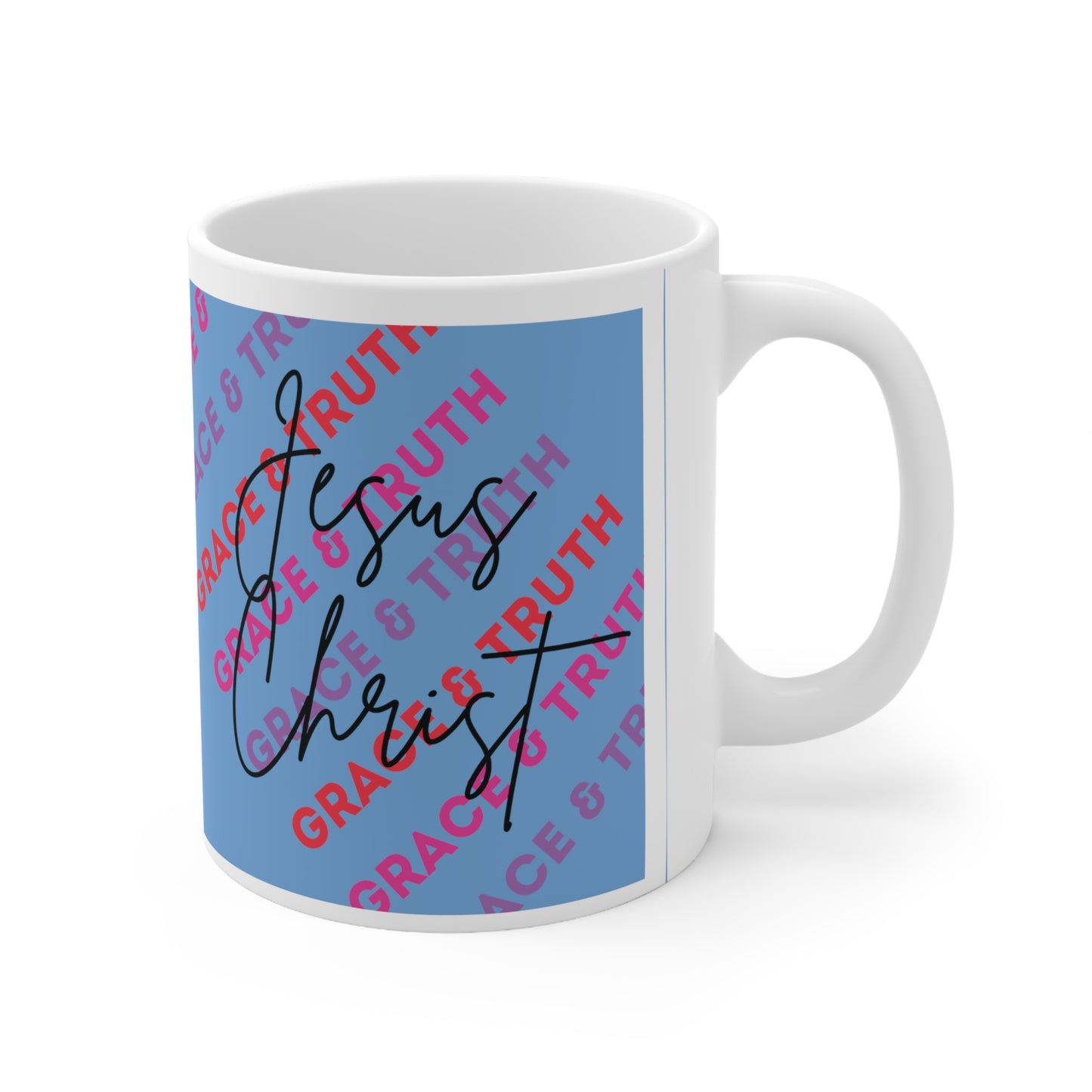 Jesus Christ Grace & Truth Ceramic Coffee Cups, 11oz, 15oz