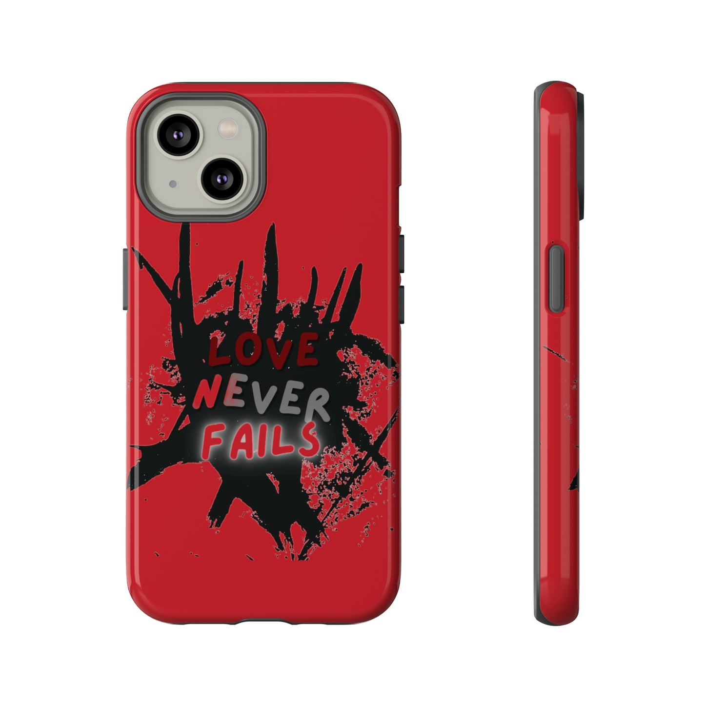 Love Never Fails Red Tough Cases