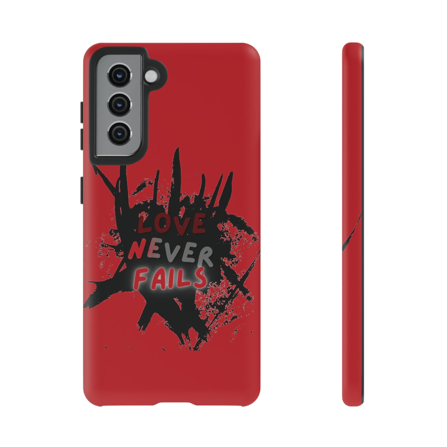 Love Never Fails Red Tough Cases