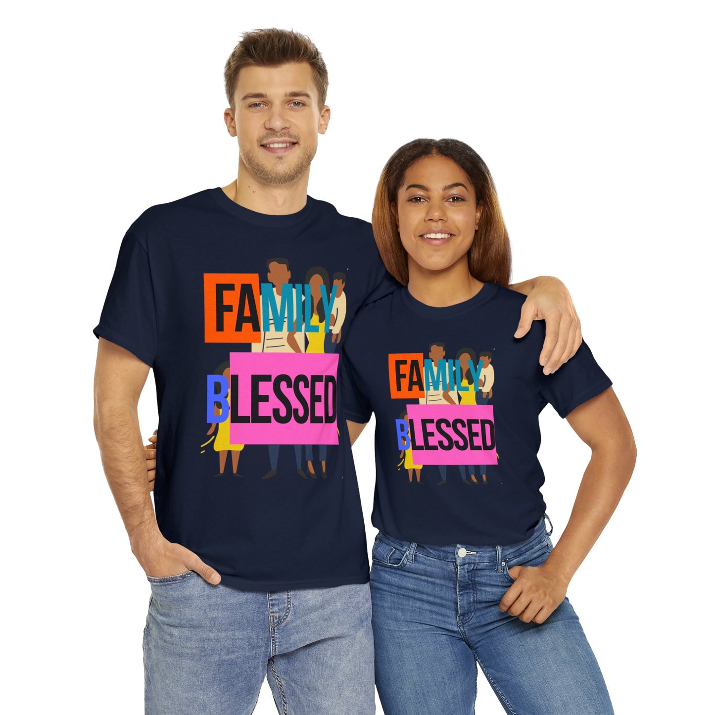 Family Blessed Unisex Heavy Cotton Tee