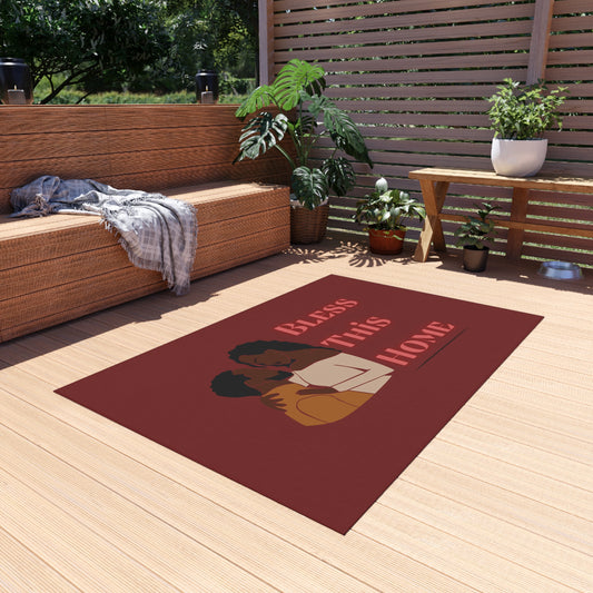 Bless This Home Love Outdoor Rug