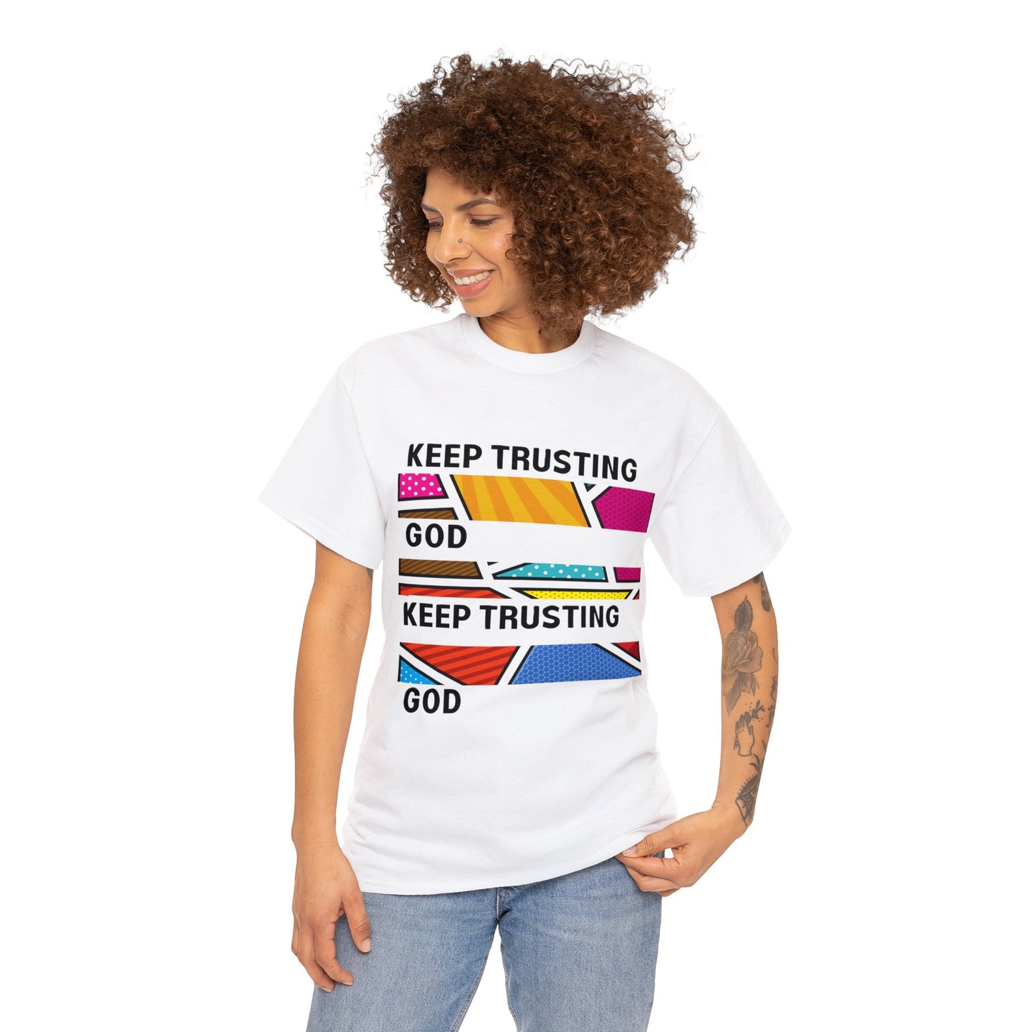 Keep Trusting God V3 Unisex Heavy Cotton Tee