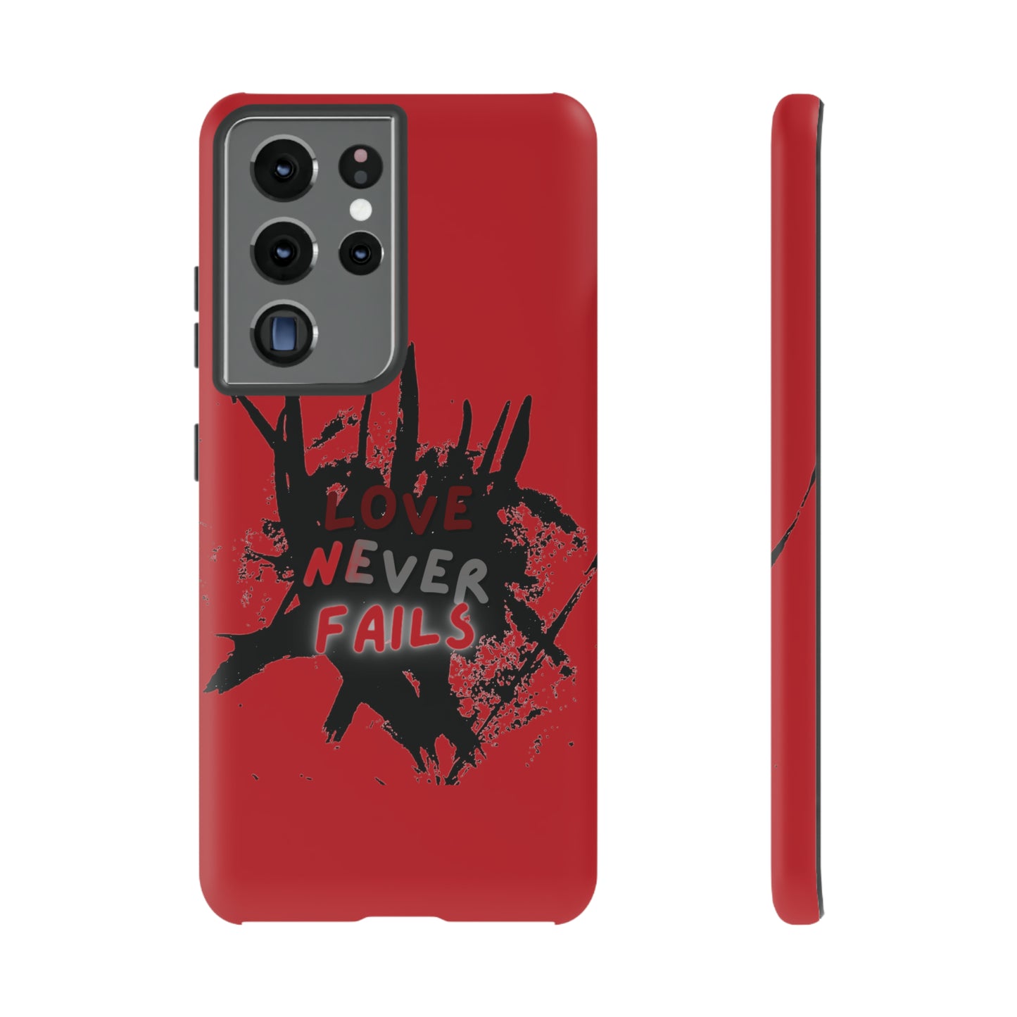 Love Never Fails Red Tough Cases