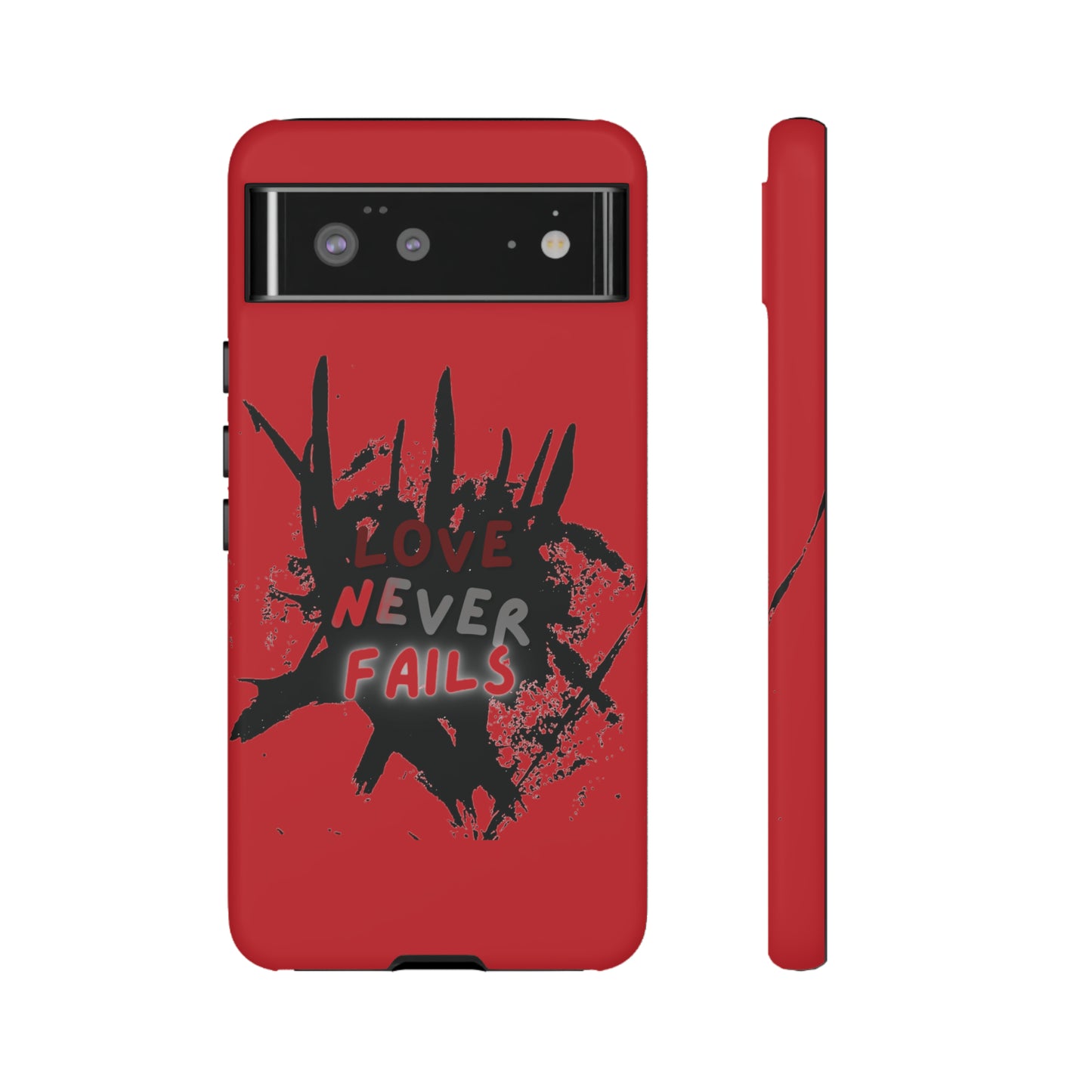 Love Never Fails Red Tough Cases