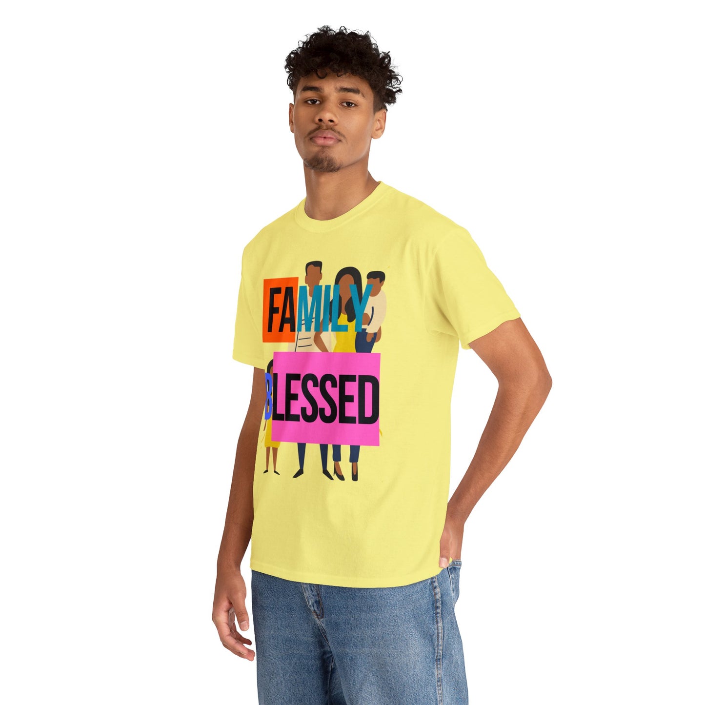 Family Blessed Unisex Heavy Cotton Tee