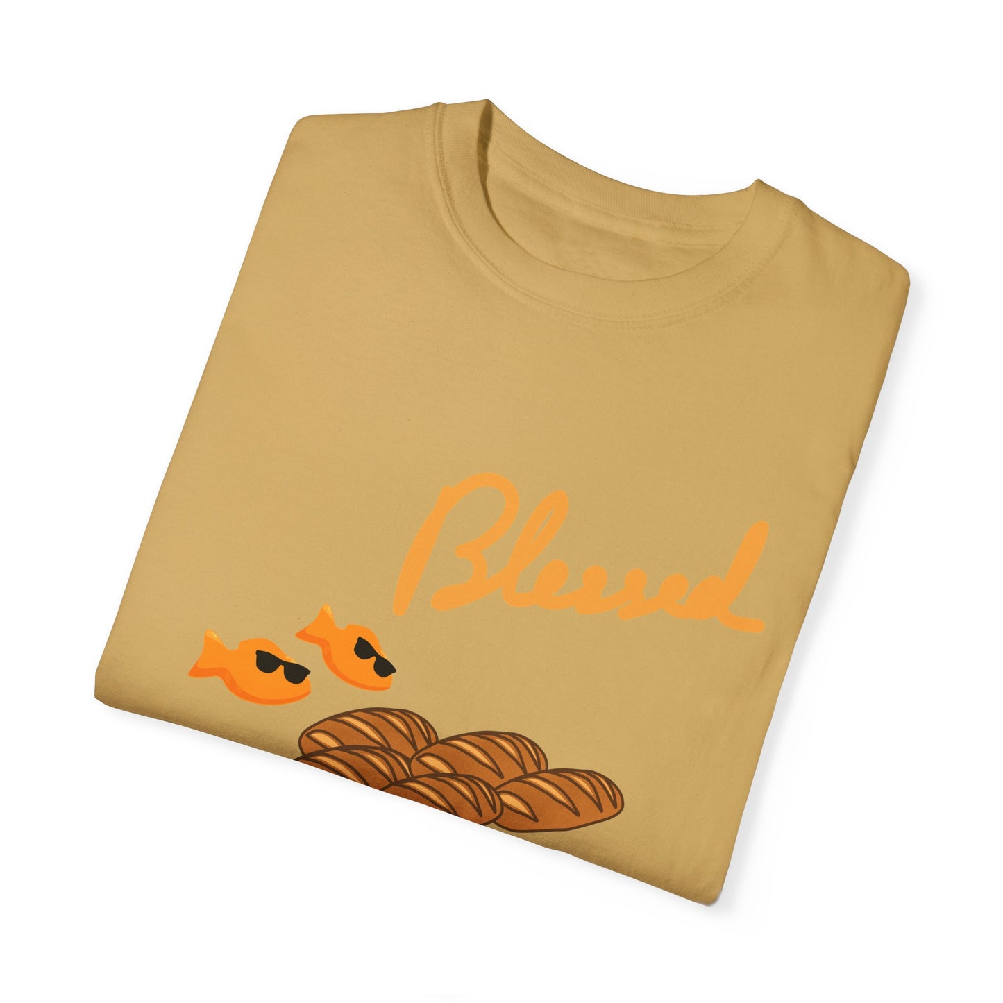 Blessed 2 fish & 5 Loaves T-Shirt – Christian Design | Comfort Colors 1717