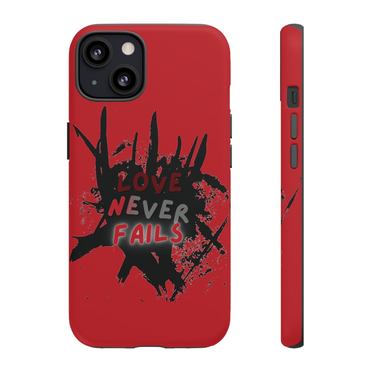 Love Never Fails Red Tough Cases