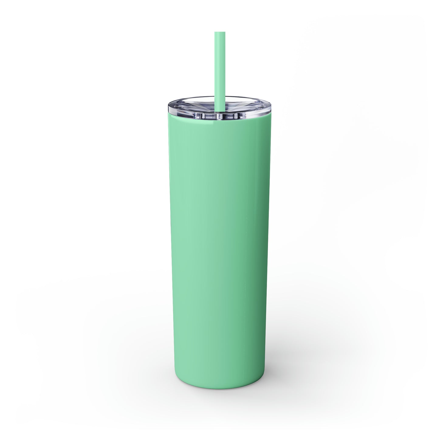 Stop Drop Pray Skinny Tumbler with Straw, 20oz