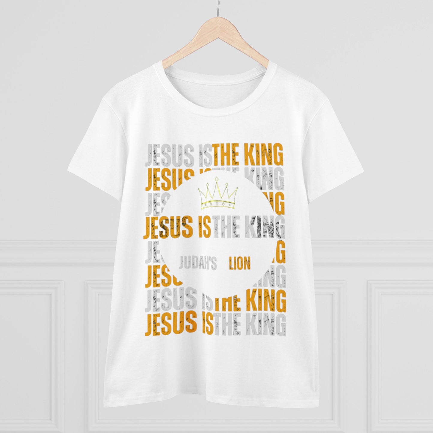 Jesus is The King Women's Midweight Cotton Tee