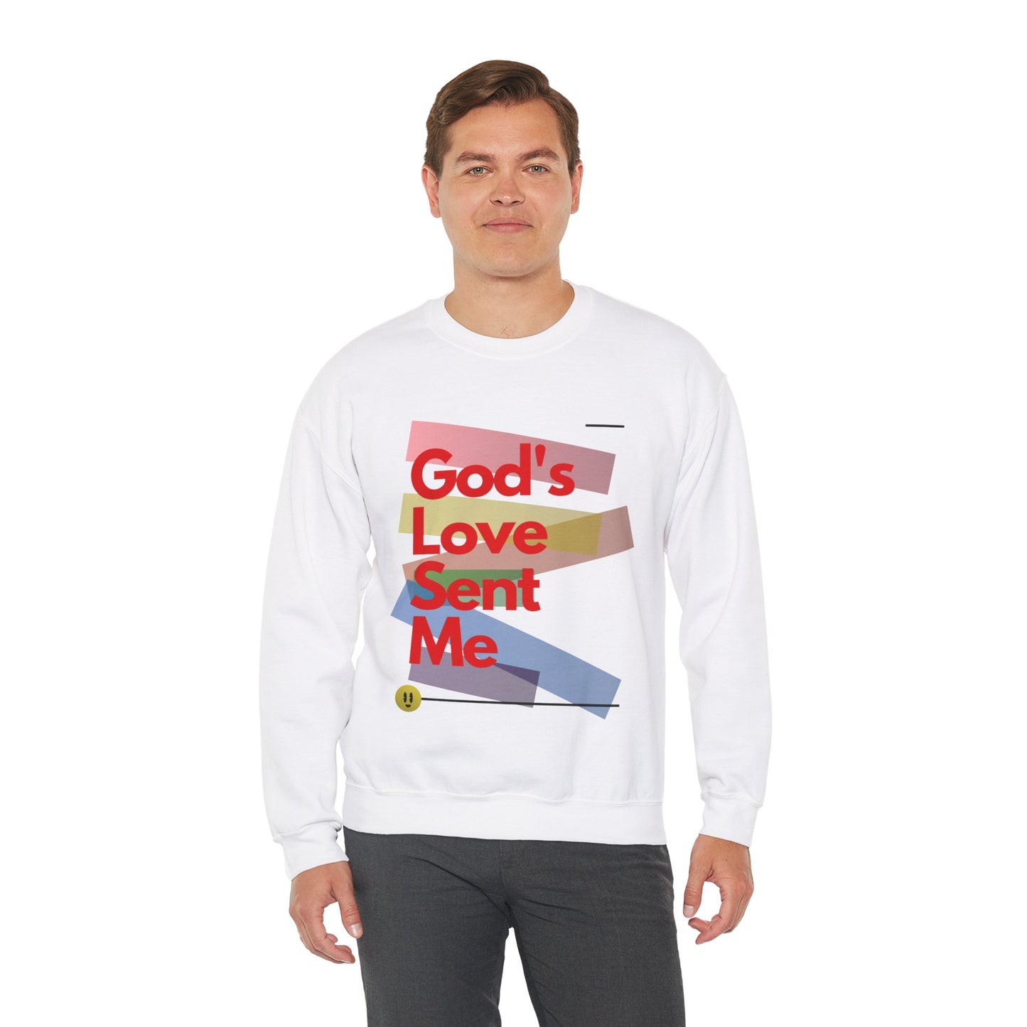 God's Love Sent Me Unisex Heavy Blend™ Crewneck Sweatshirt