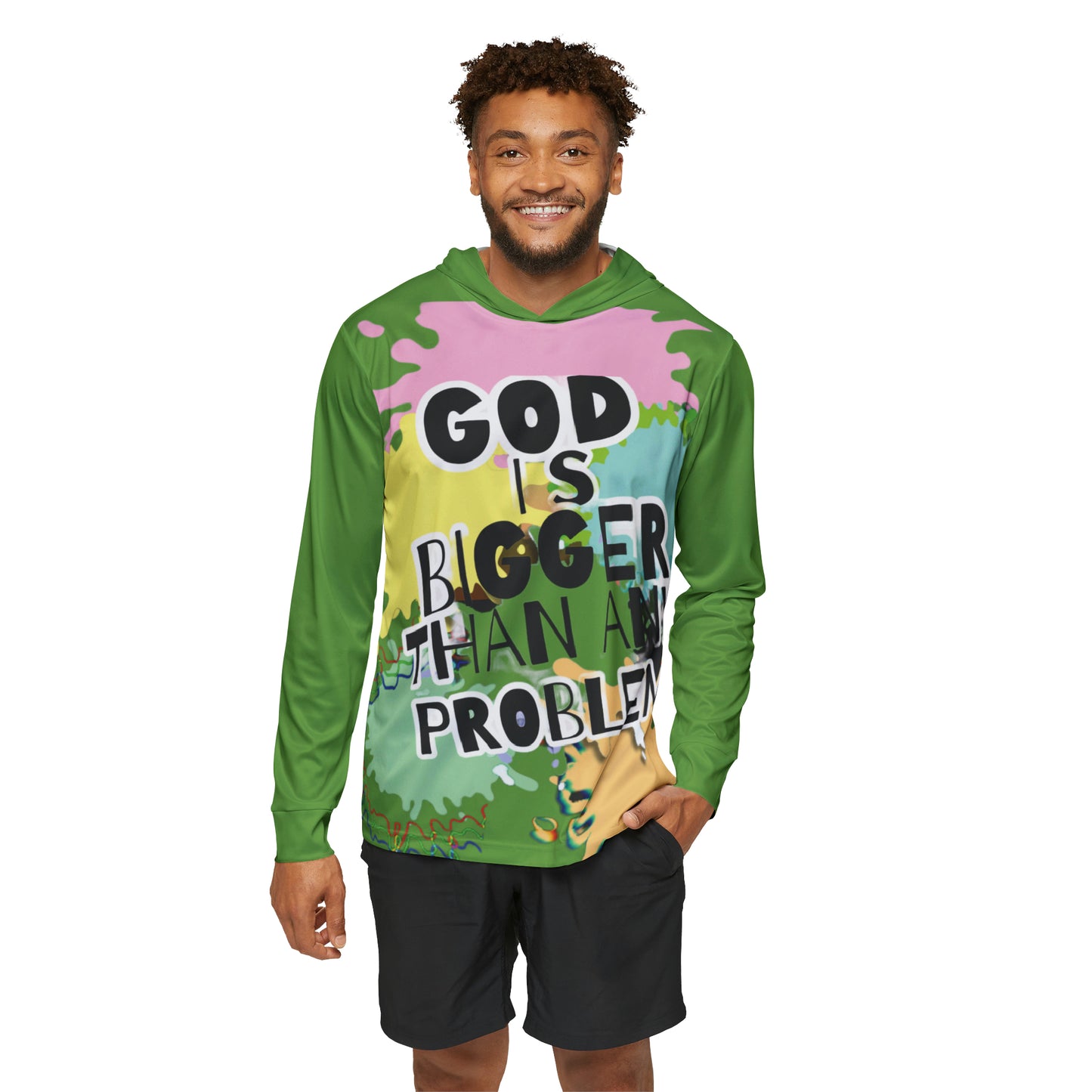 God is Bigger Men's Sports Warmup Hoodie