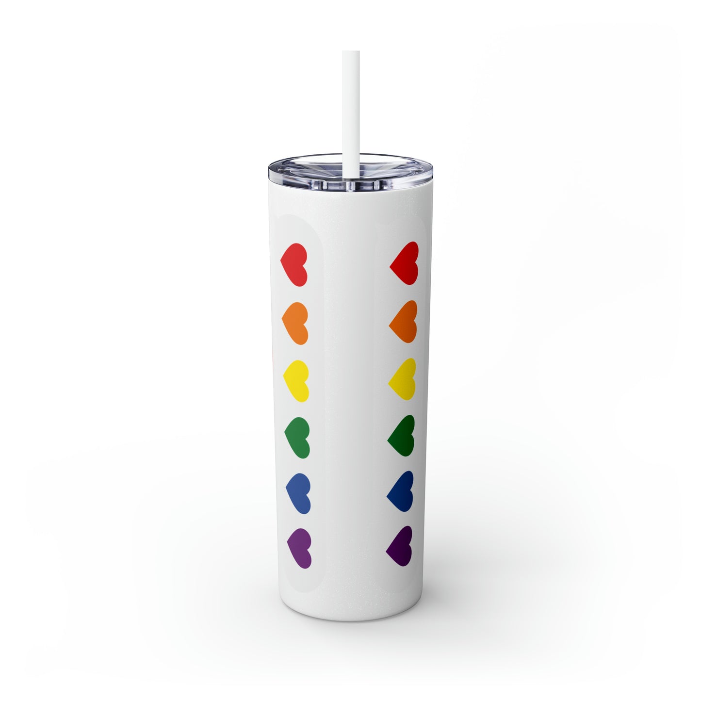 Stop Drop Pray Skinny Tumbler with Straw, 20oz