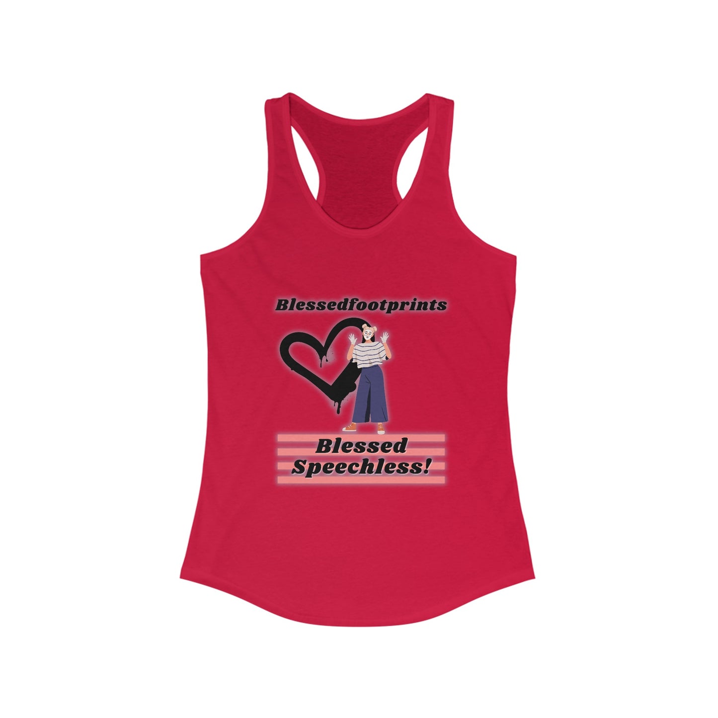 Thankful Speechless Blessedfootprints Collection Ideal Racerback Tank