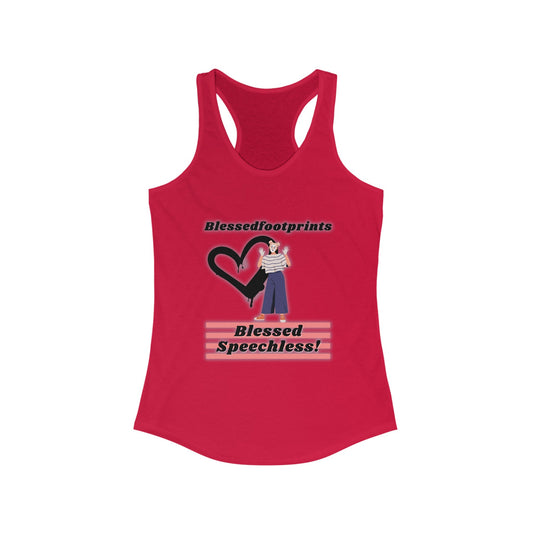 Thankful Speechless Blessedfootprints Collection Ideal Racerback Tank