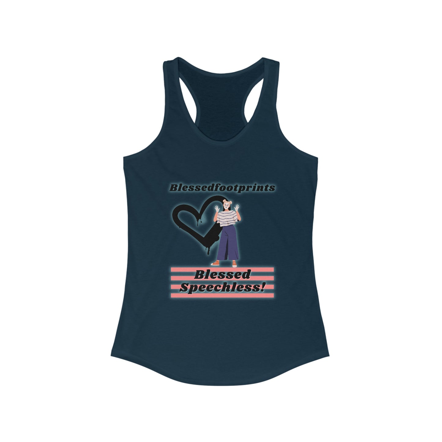 Thankful Speechless Blessedfootprints Collection Ideal Racerback Tank