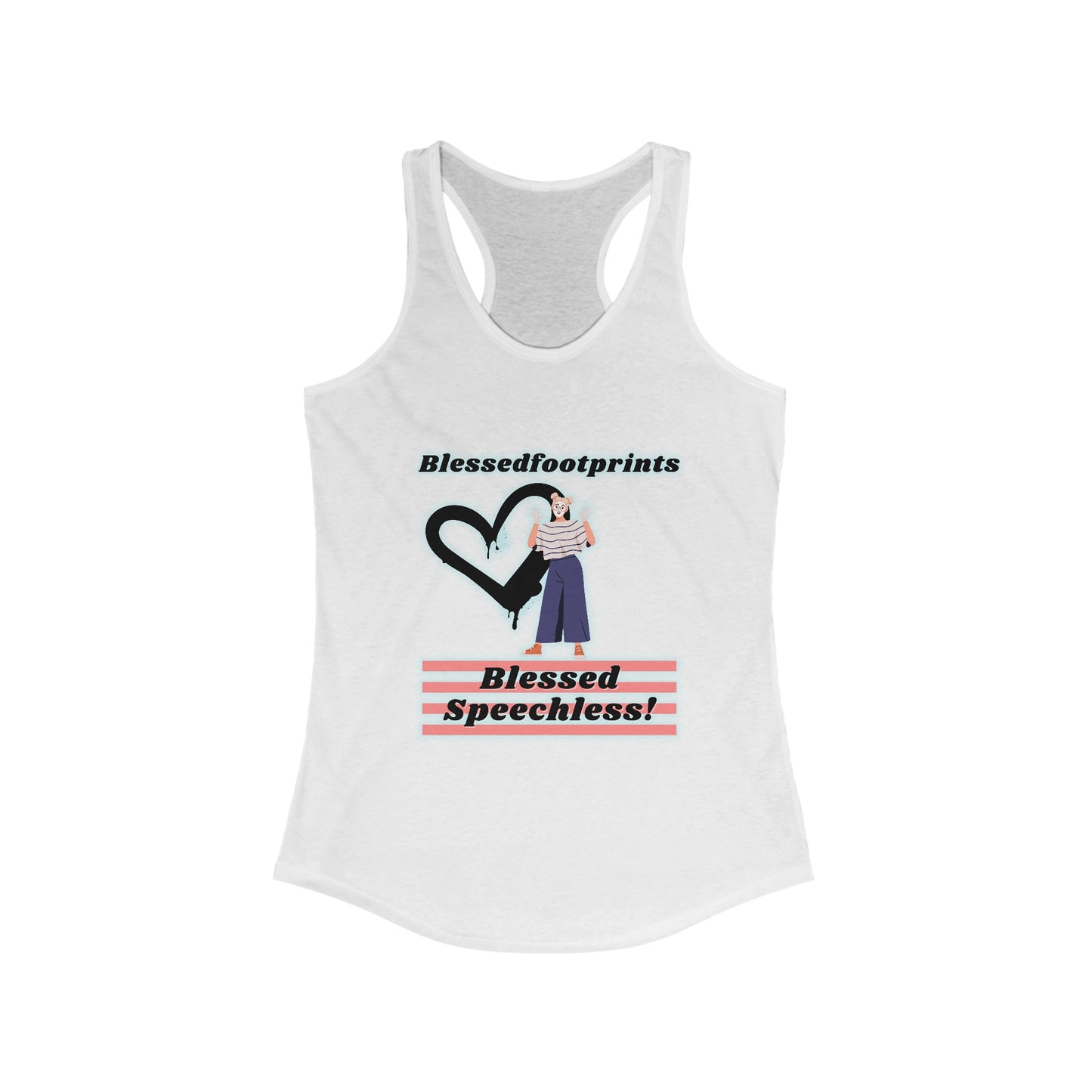 Thankful Speechless Blessedfootprints Collection Ideal Racerback Tank