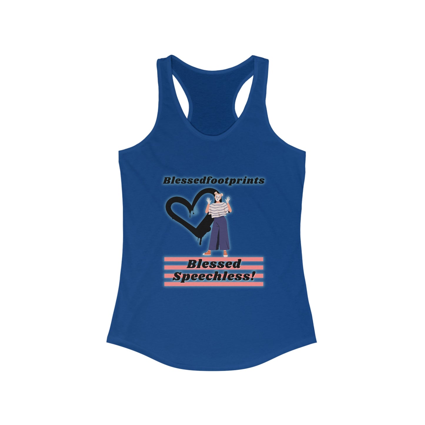 Thankful Speechless Blessedfootprints Collection Ideal Racerback Tank