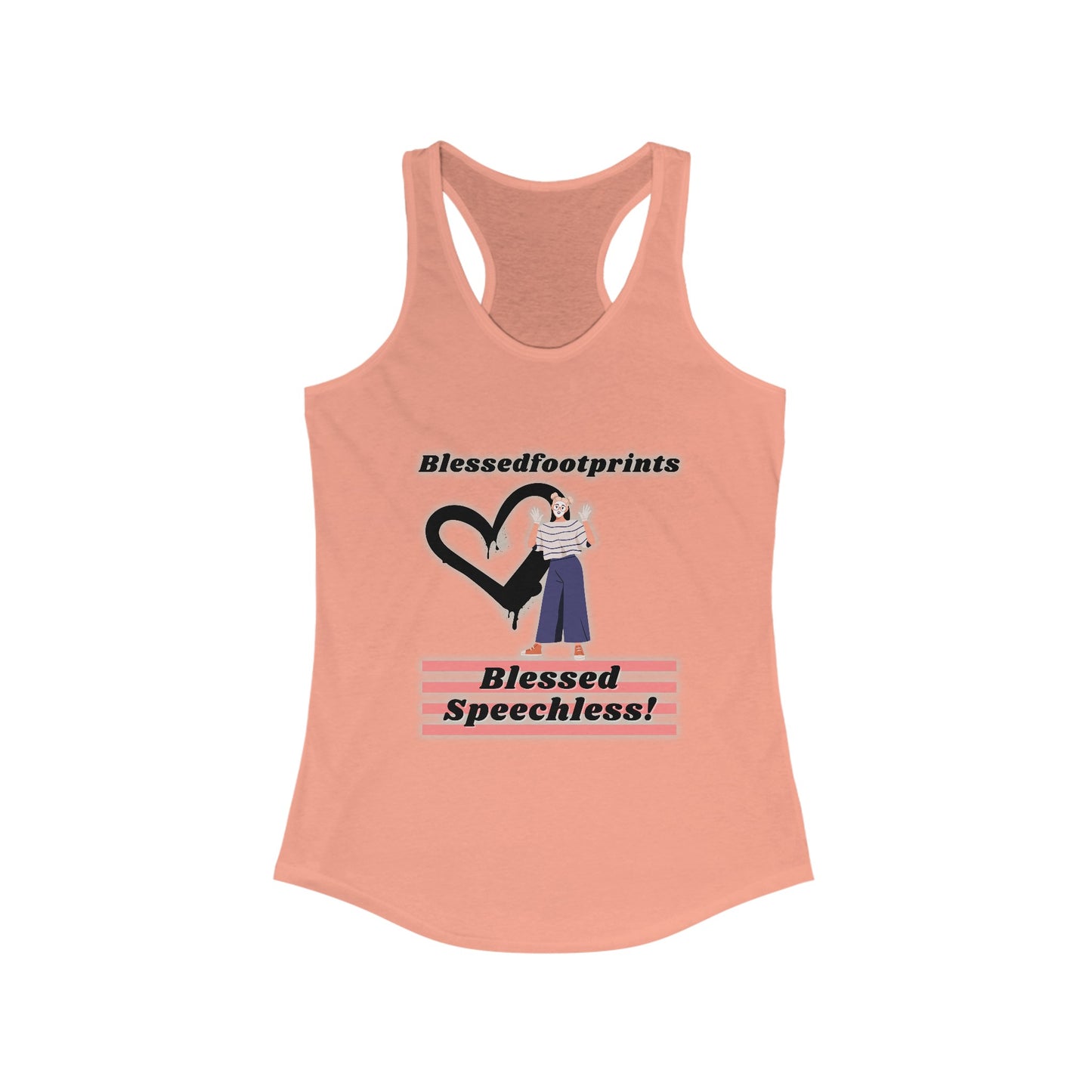 Thankful Speechless Blessedfootprints Collection Ideal Racerback Tank