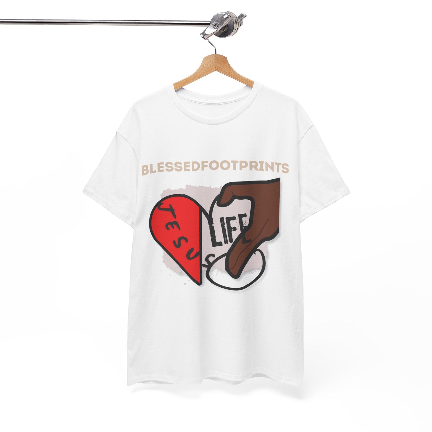 Jesus Life Unisex Christian Tee - Heart and Hand Design