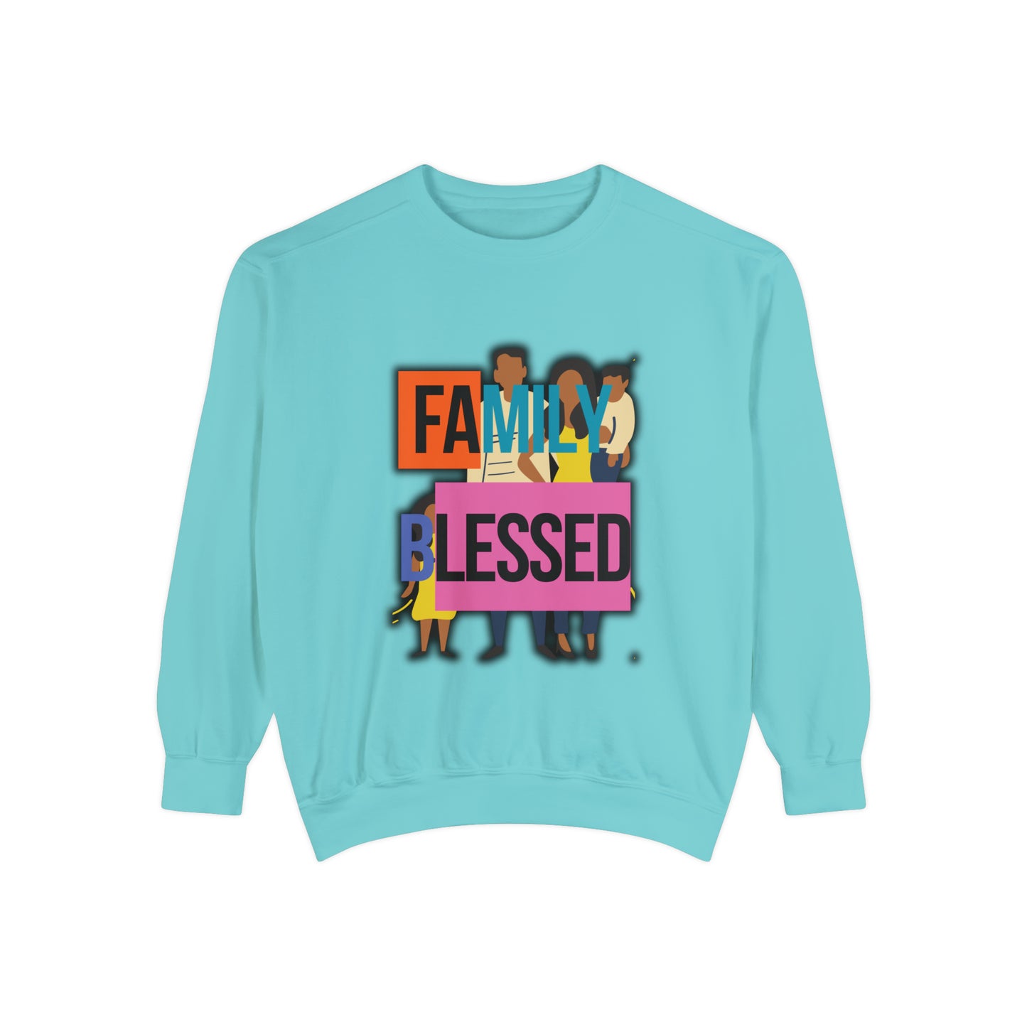 Family Blessed Unisex Garment-Dyed Sweatshirt