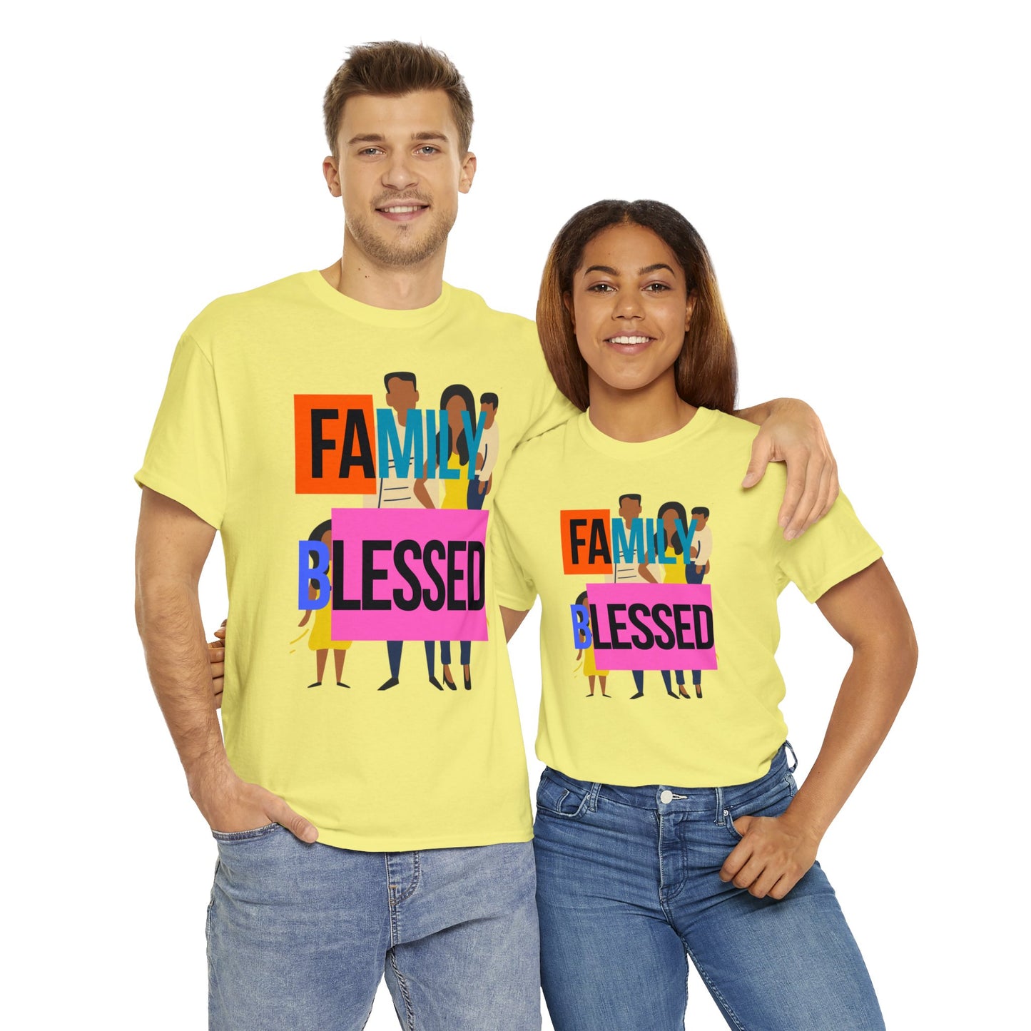 Family Blessed Unisex Heavy Cotton Tee