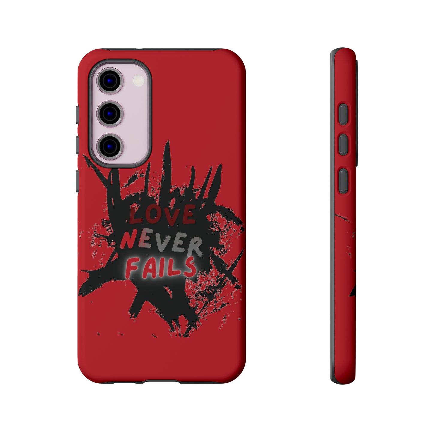 Love Never Fails Red Tough Cases