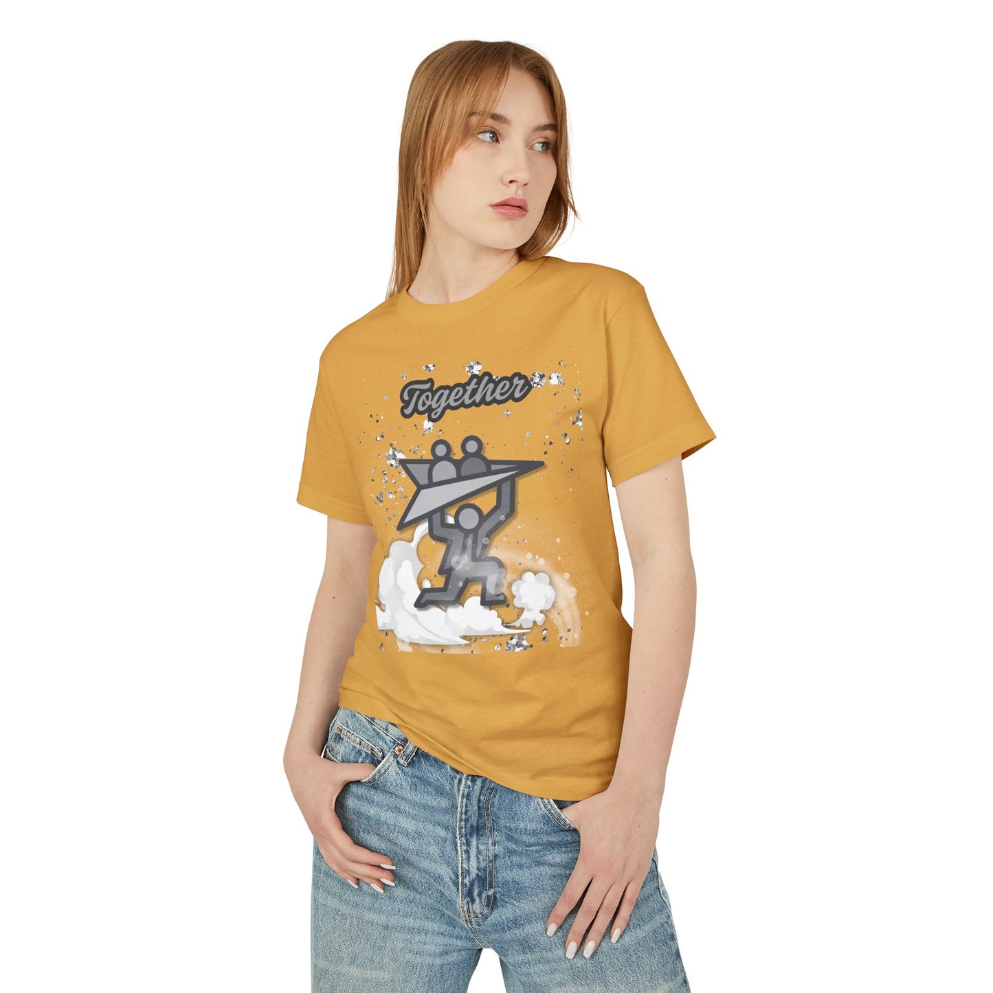 Uplift Together Unisex Heavyweight Cotton Tee - Motivational Graphic Shirt