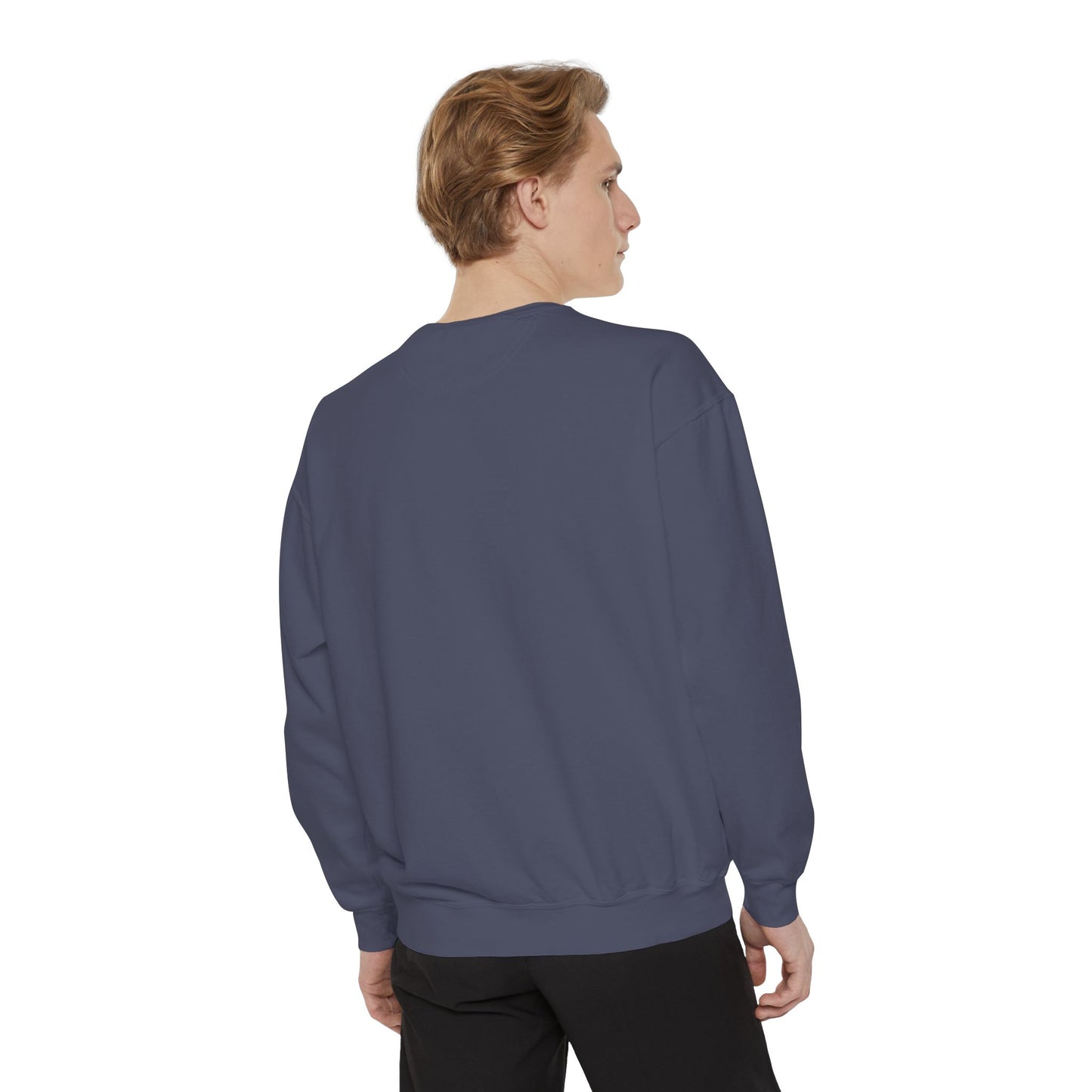 Garment-Dyed Sweatshirt Cozy Fall Autumn Give Thanks Graphic Llama