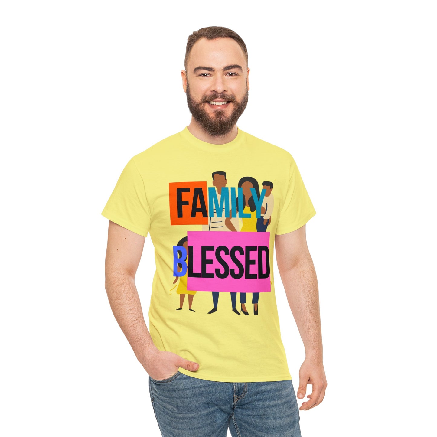 Family Blessed Unisex Heavy Cotton Tee