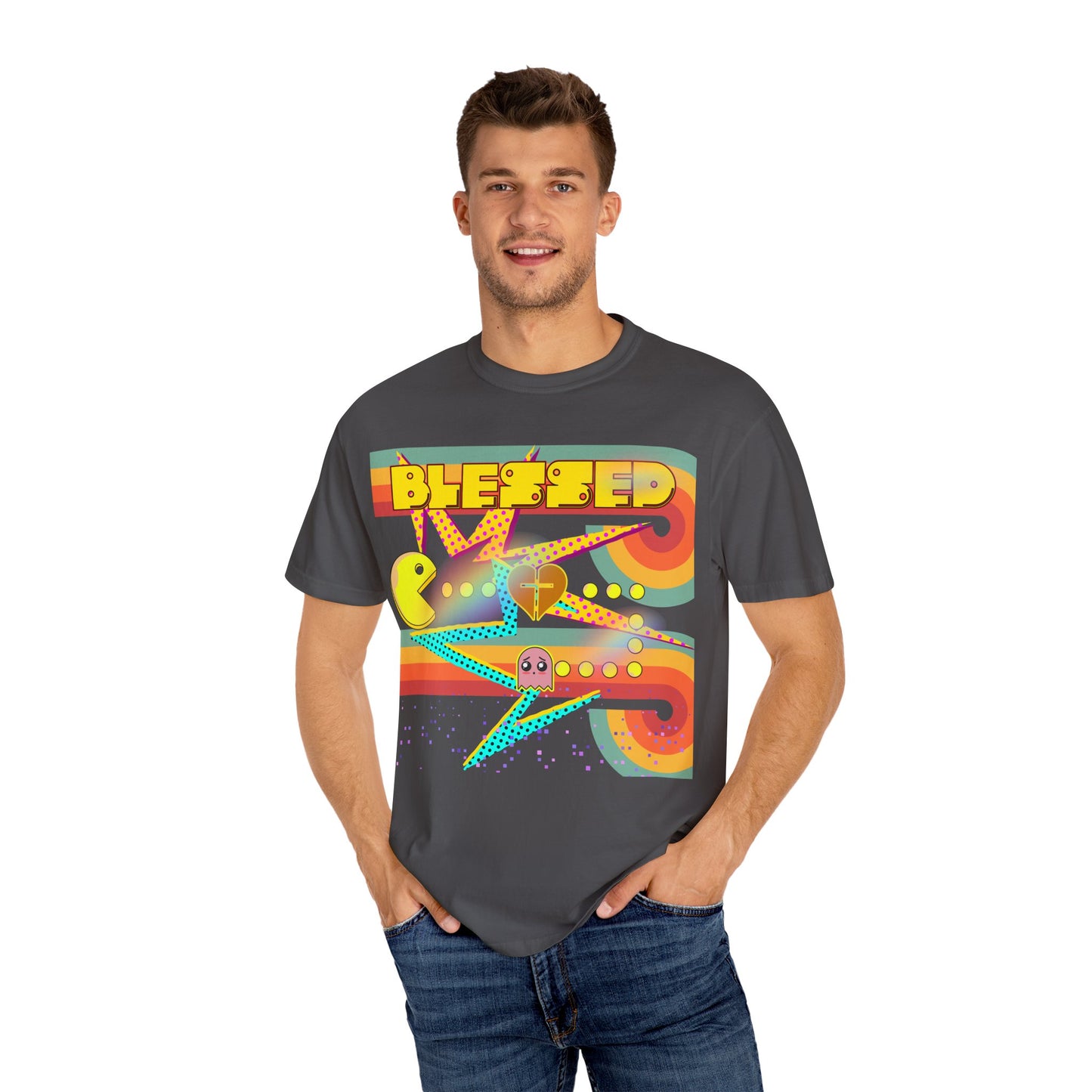 Retro Graphic T-Shirt, Blessed T-Shirt, Fun Casual Wear, Gift for Gamers, Vintage Style Tee