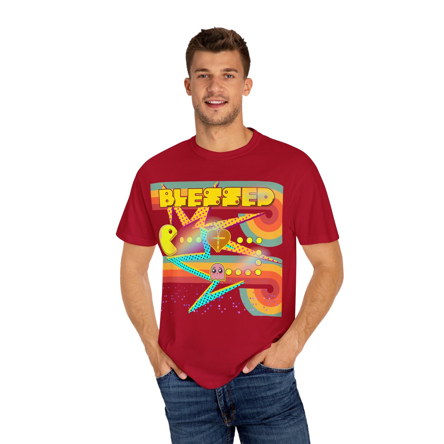 Retro Graphic T-Shirt, Blessed T-Shirt, Fun Casual Wear, Gift for Gamers, Vintage Style Tee