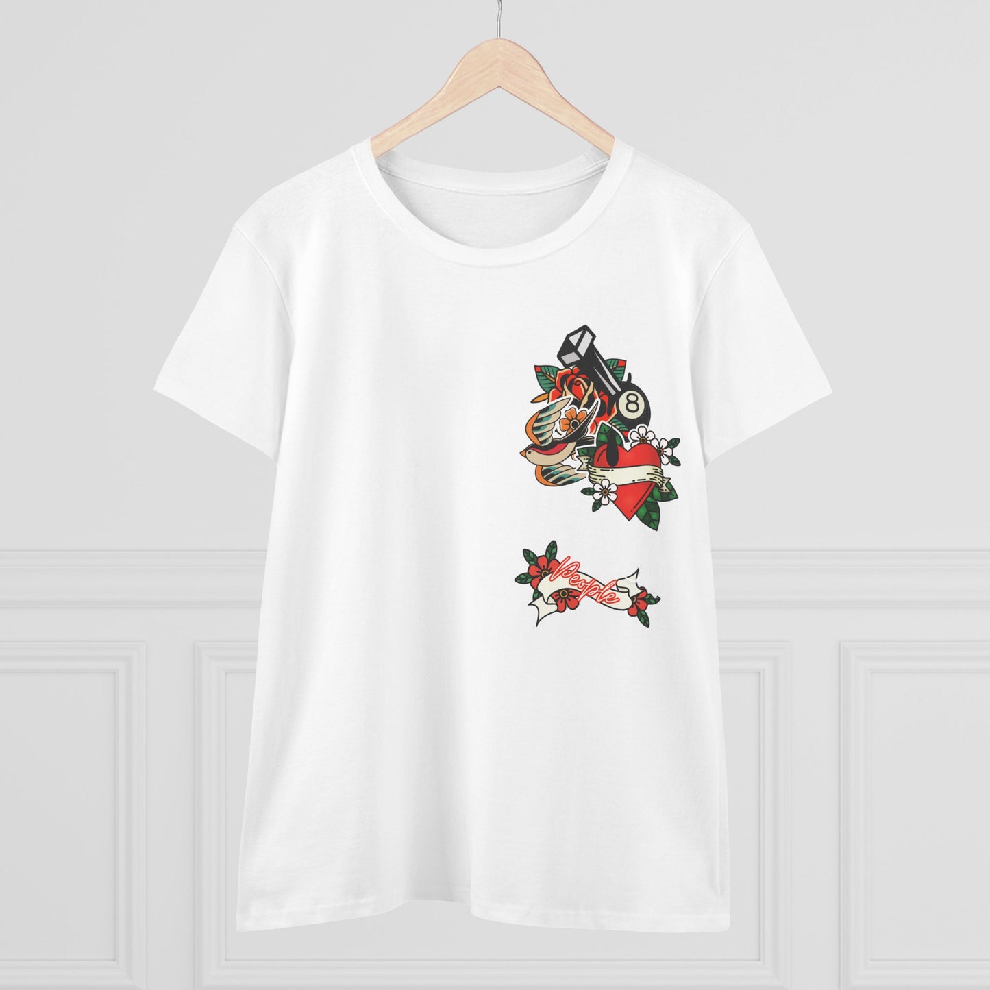 Vintage-Inspired Blessed Women's Midweight Cotton Tee