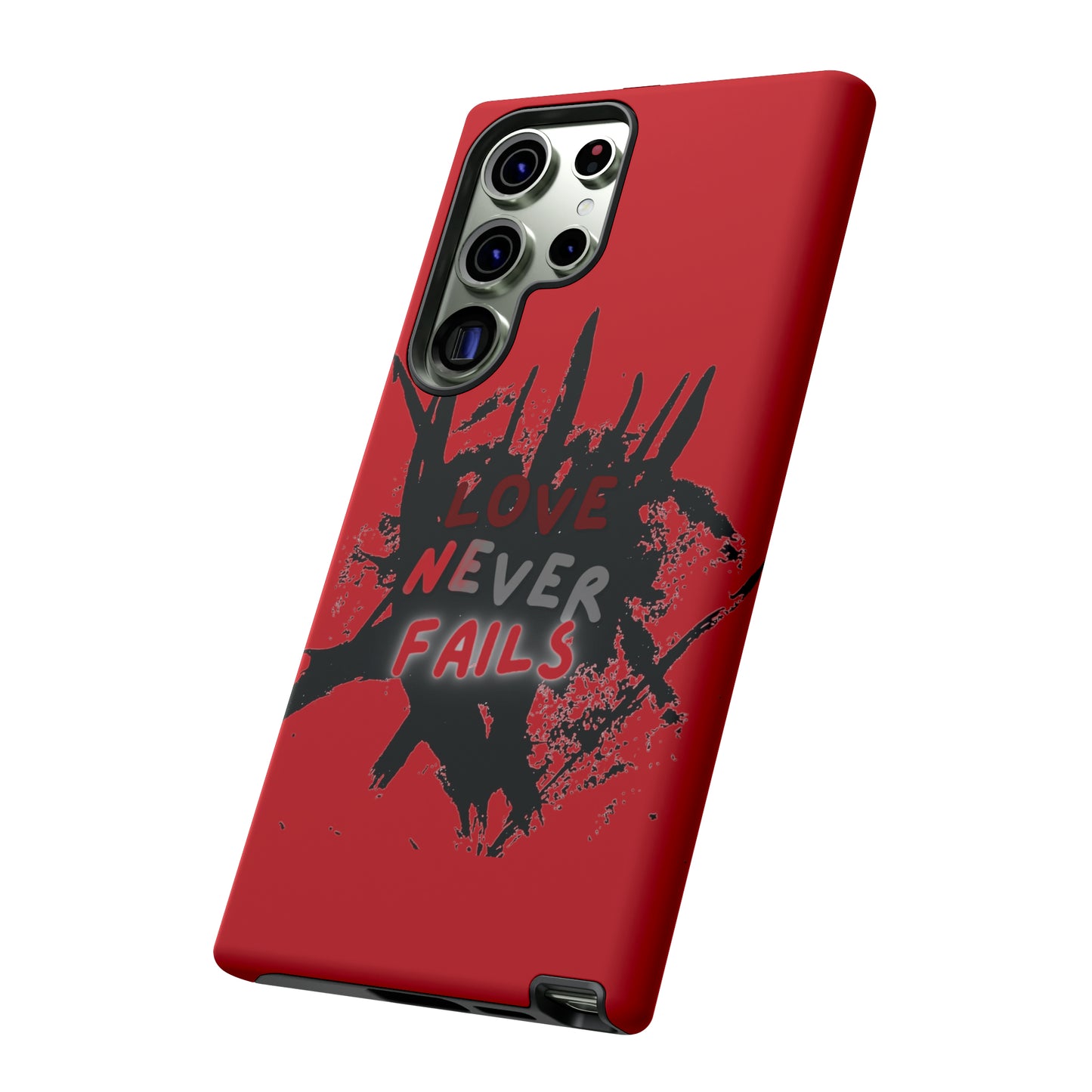 Love Never Fails Red Tough Cases