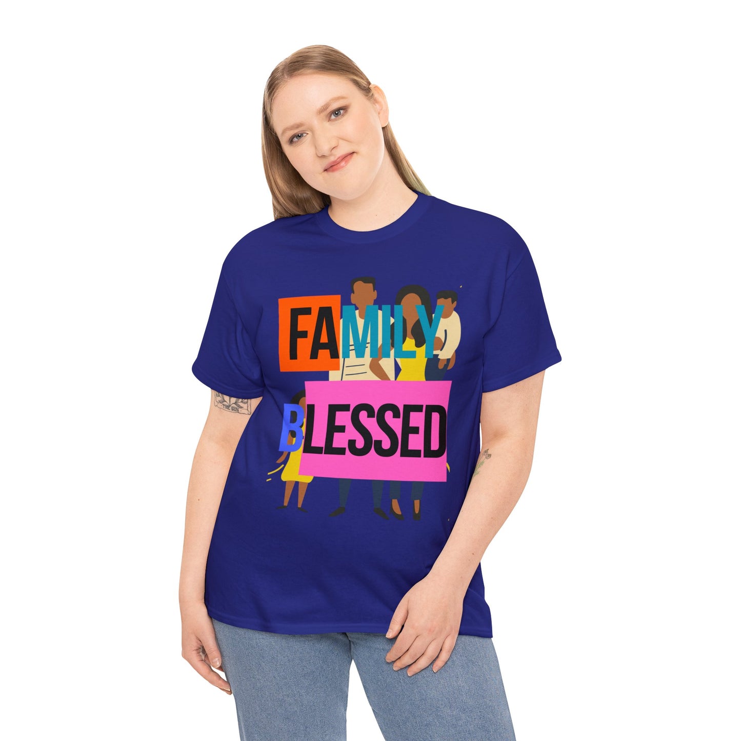 Family Blessed Unisex Heavy Cotton Tee