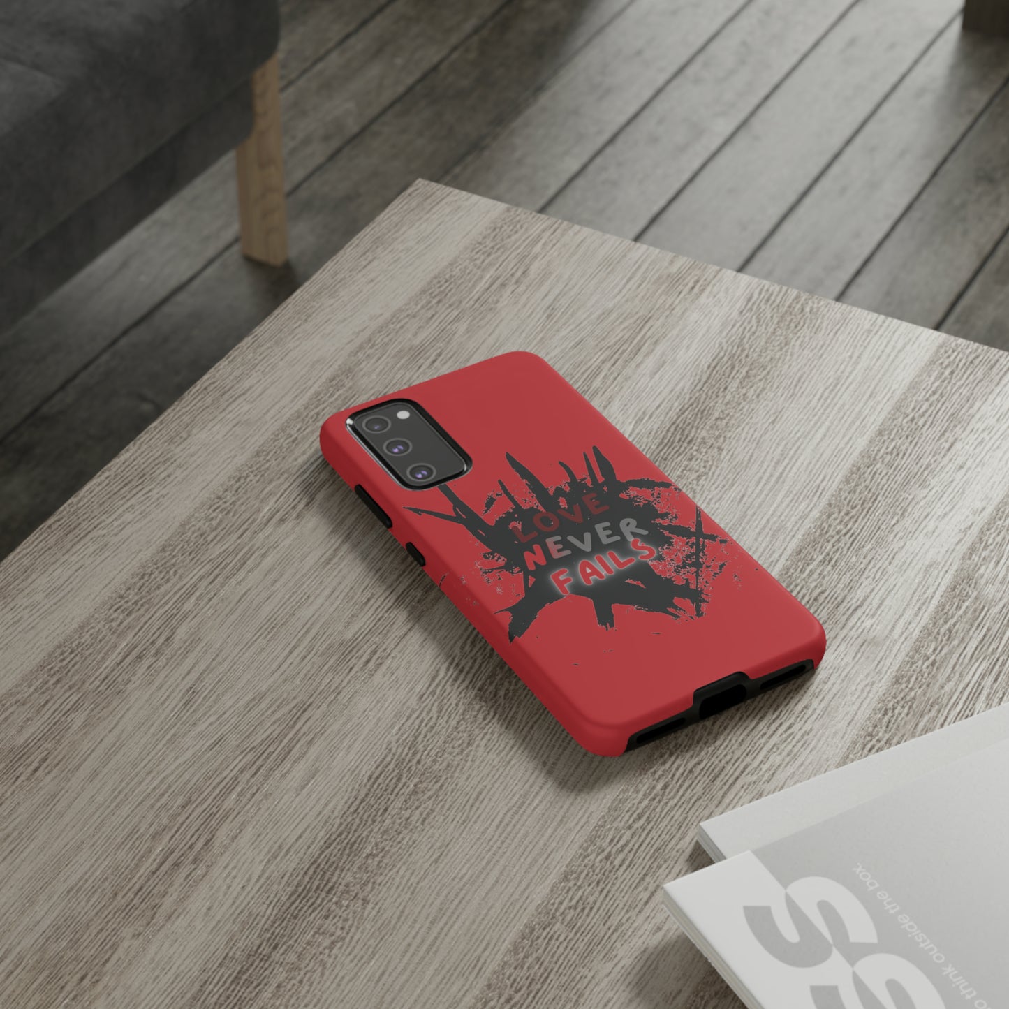 Love Never Fails Red Tough Cases