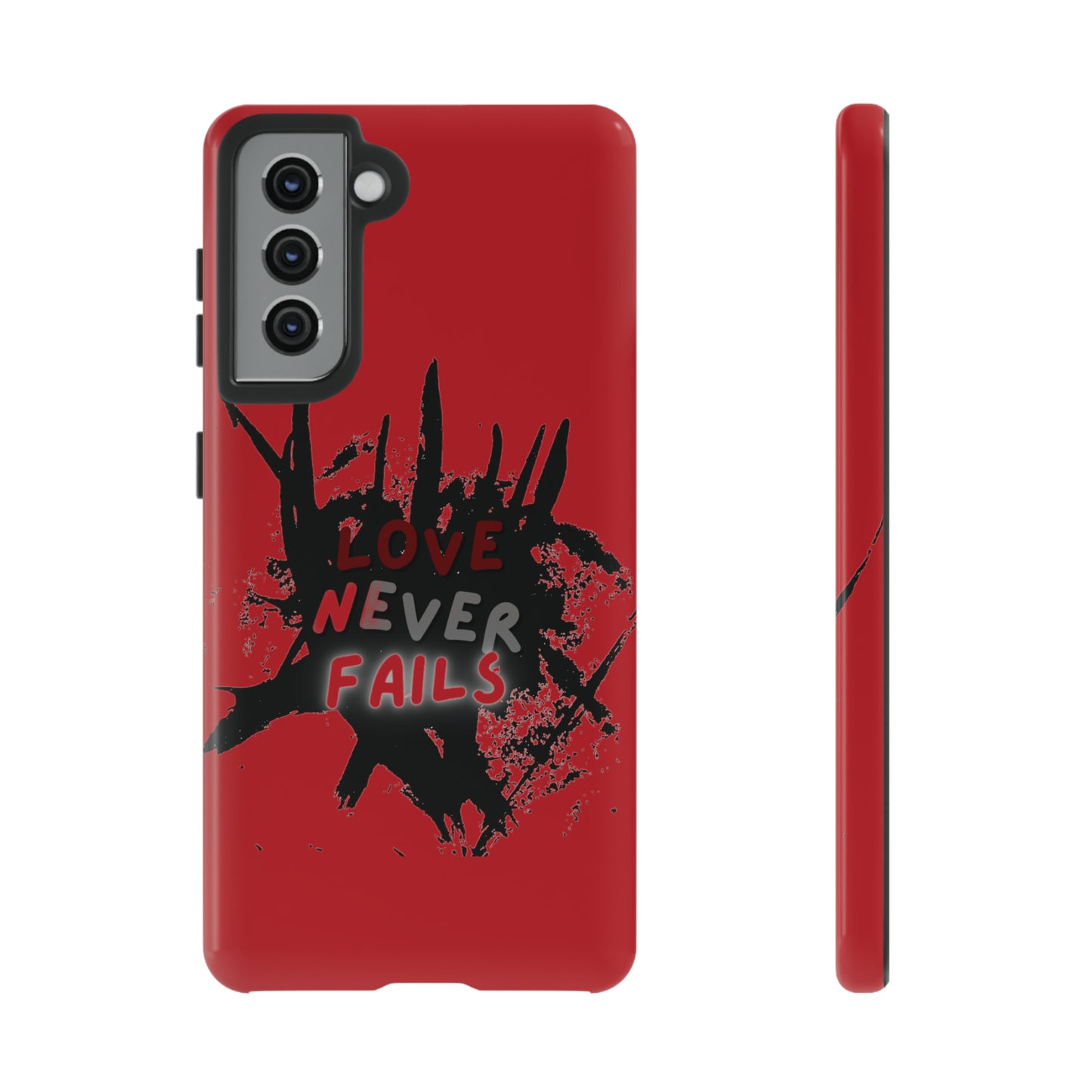 Love Never Fails Red Tough Cases